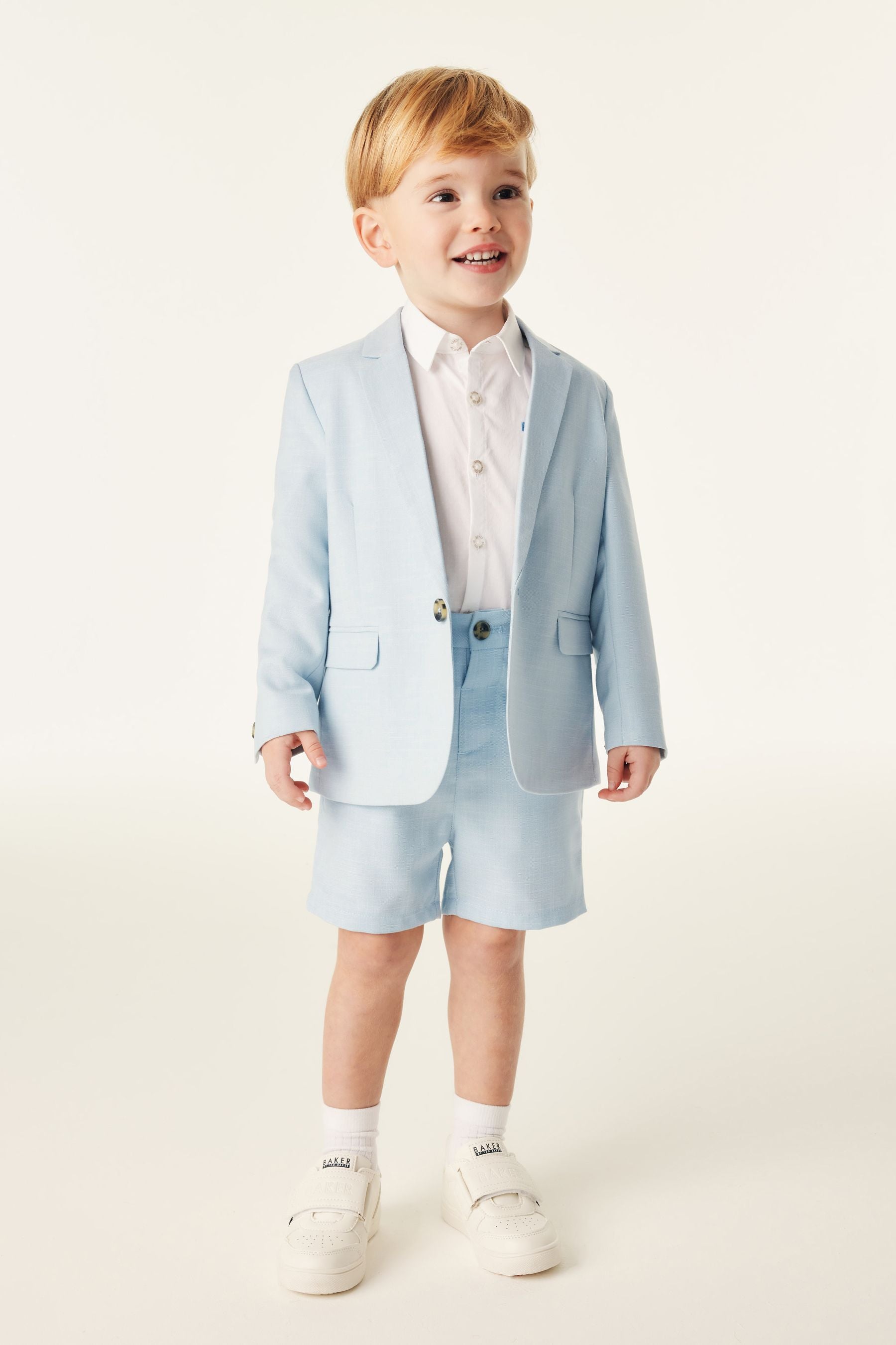 Baker by Ted Baker Blue Suit Jacket, Shirt and Short Set