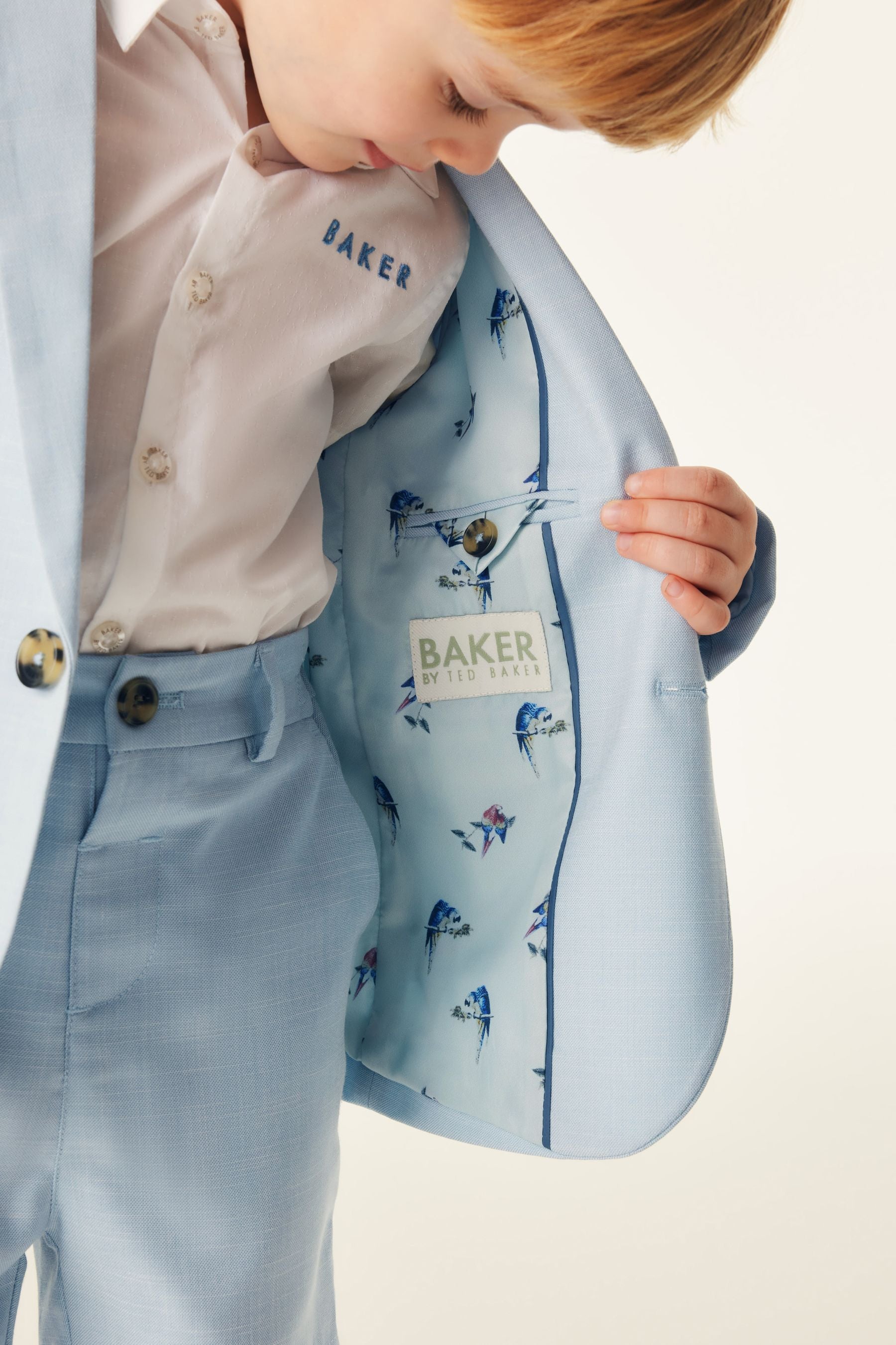 Baker by Ted Baker Blue Suit Jacket, Shirt and Short Set