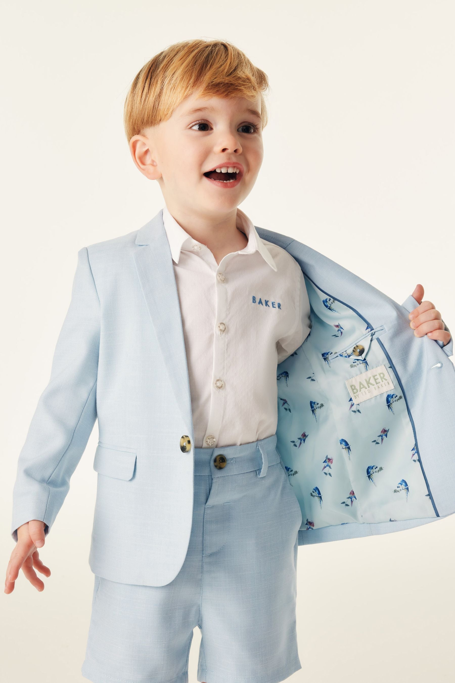 Baker by Ted Baker Blue Suit Jacket, Shirt and Short Set