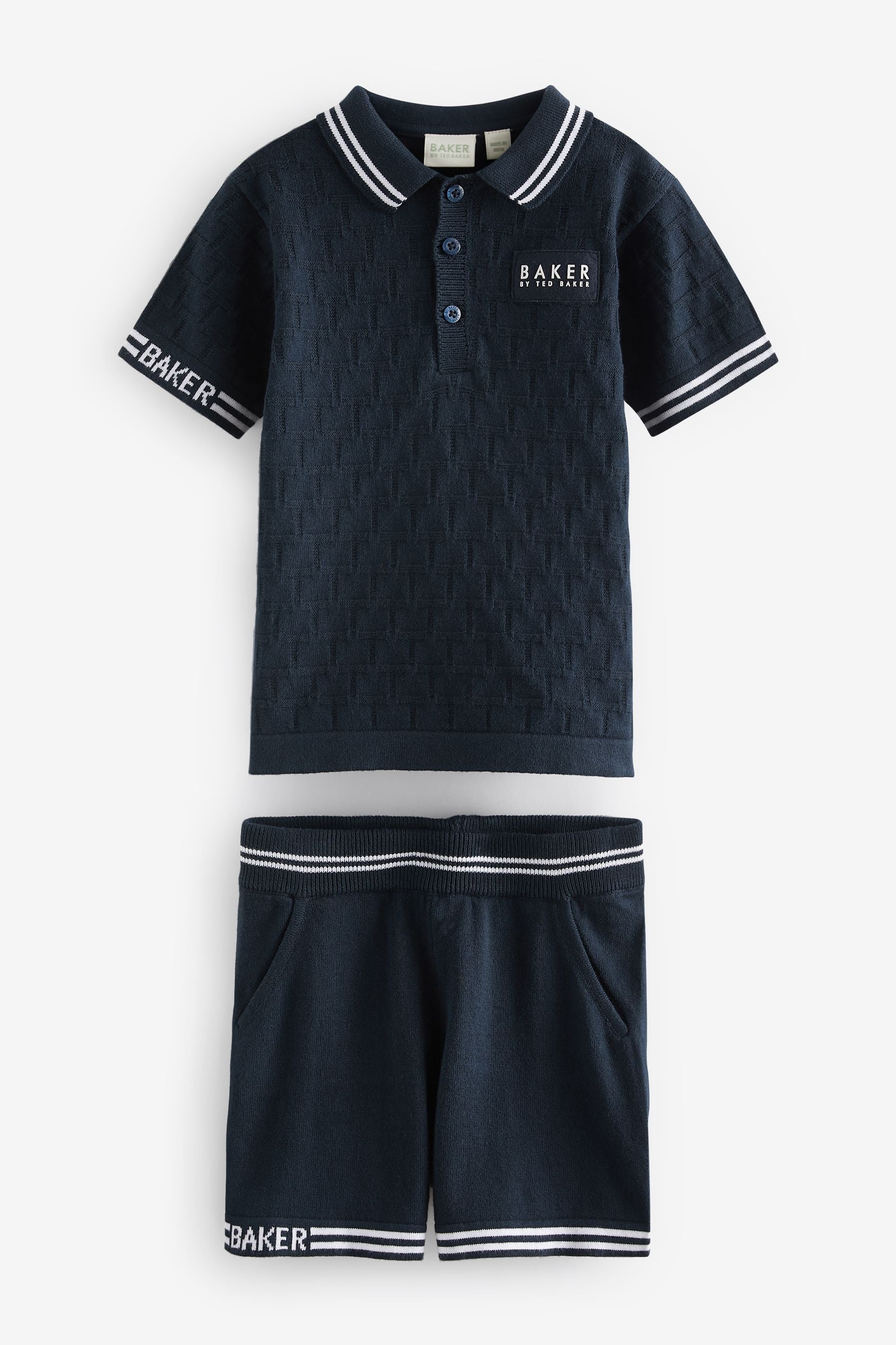 Baker by Ted Baker Knitted Polo Shirt and Short Set