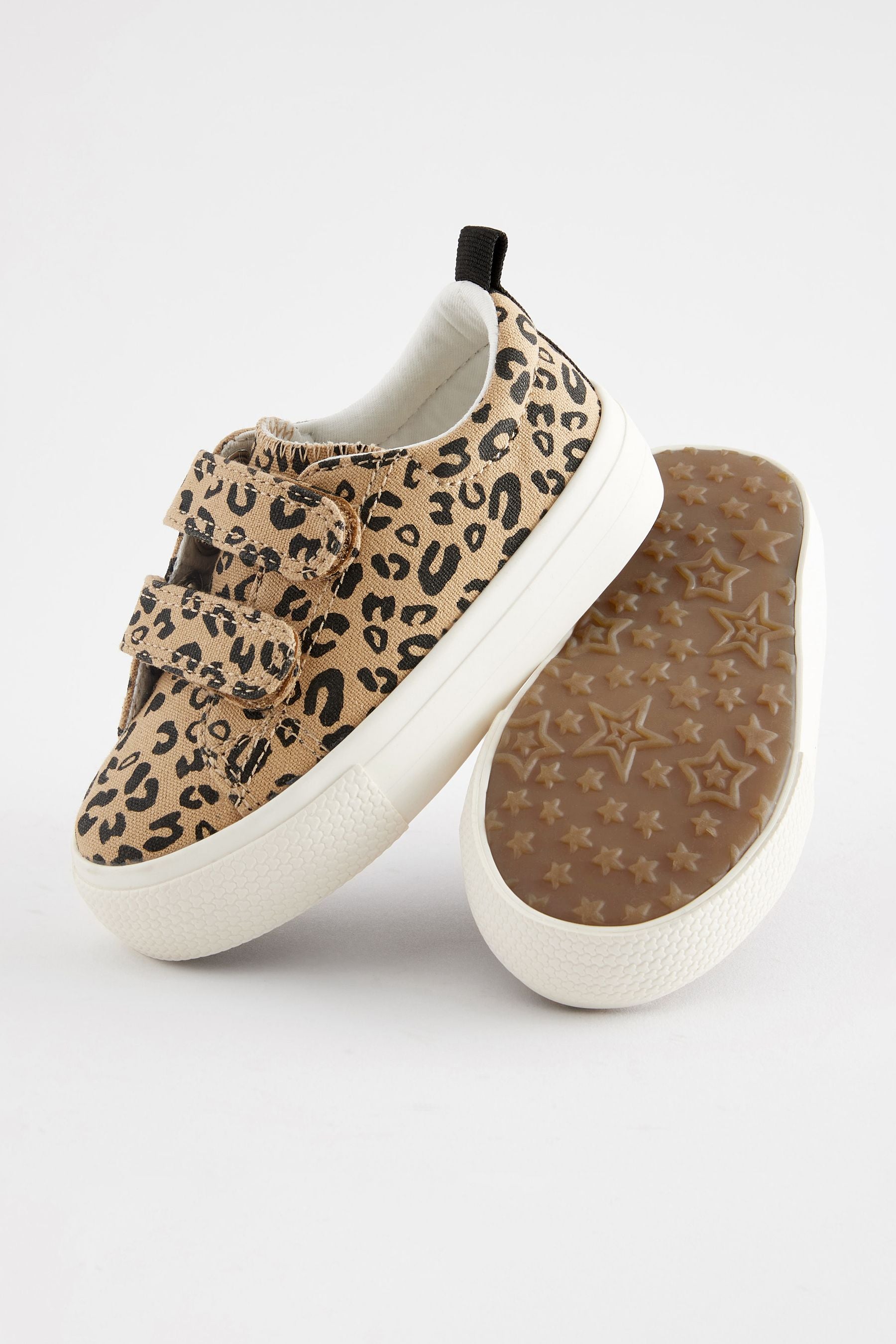 Leopard Print Chunky Trainers With Touch Fastening