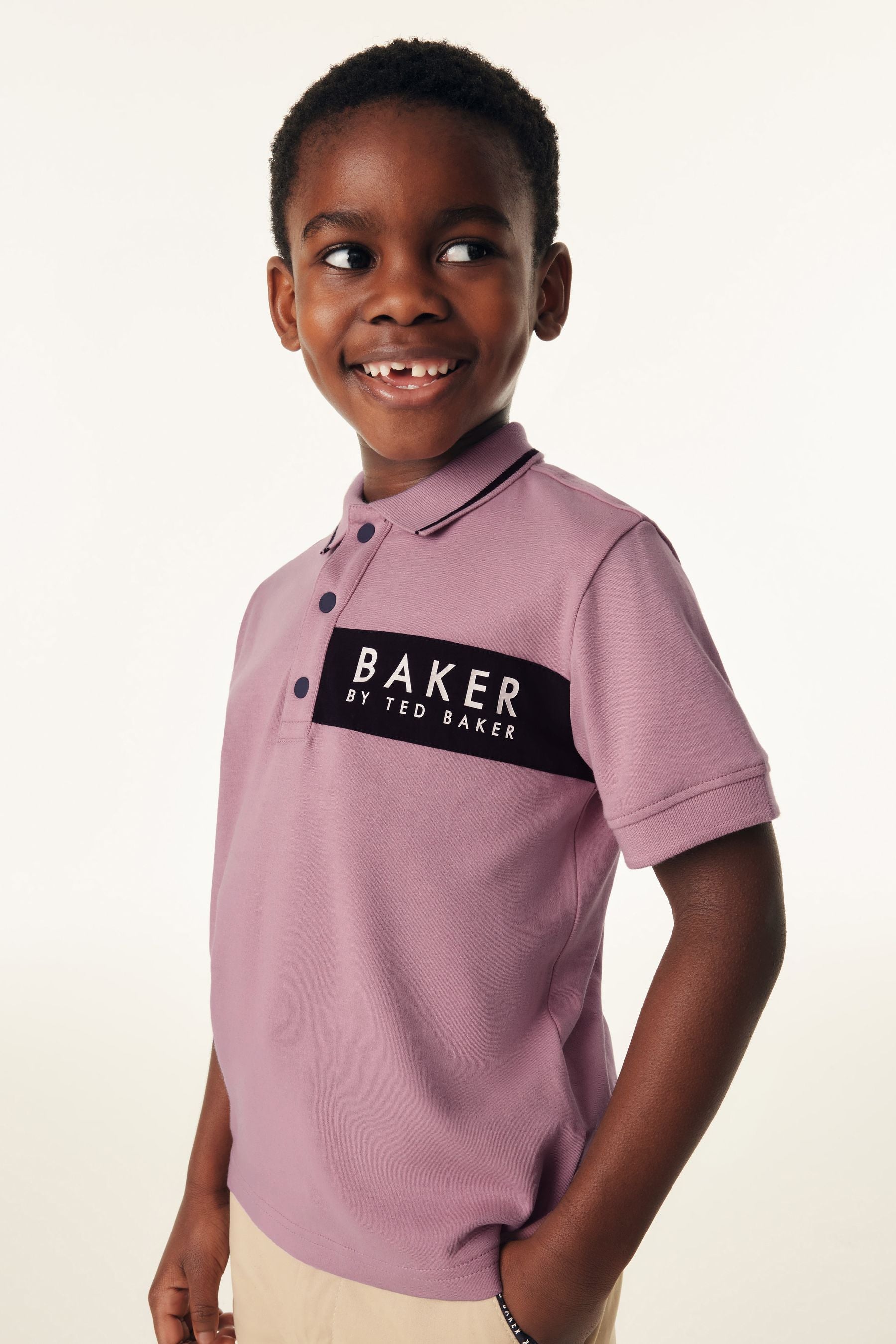 Baker by Ted Baker Nylon Panel Polo Shirt