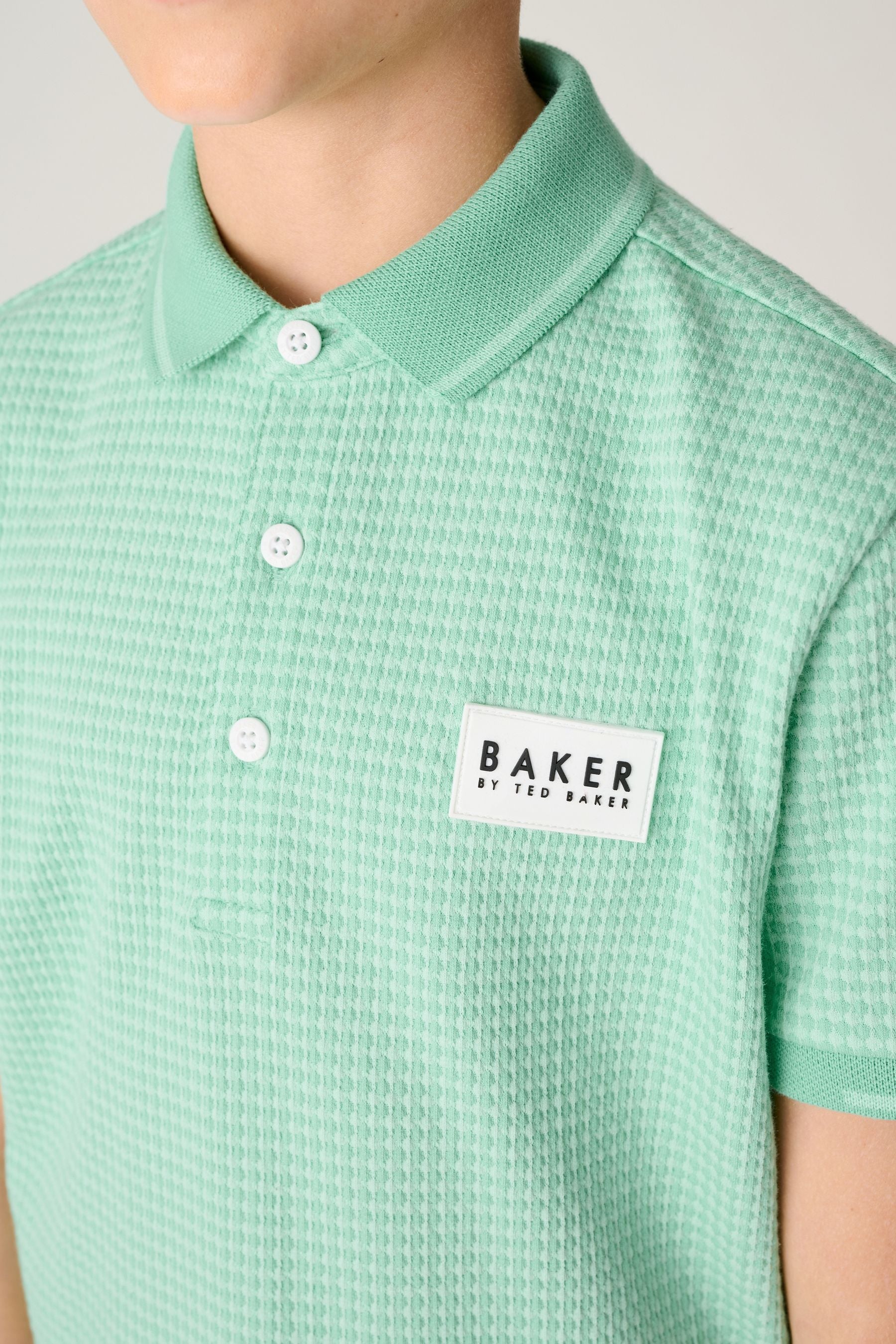 Green Baker by Ted Baker Green Textured Polo Shirt