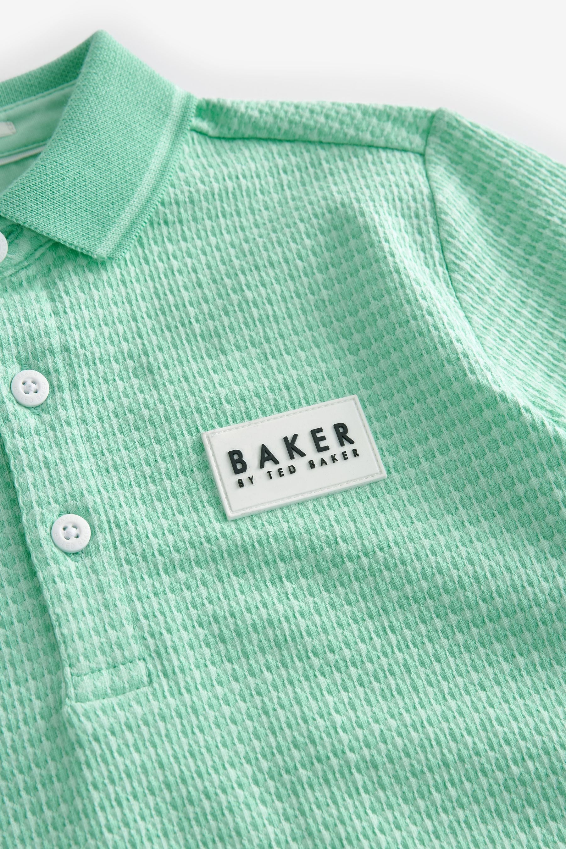 Green Baker by Ted Baker Green Textured Polo Shirt