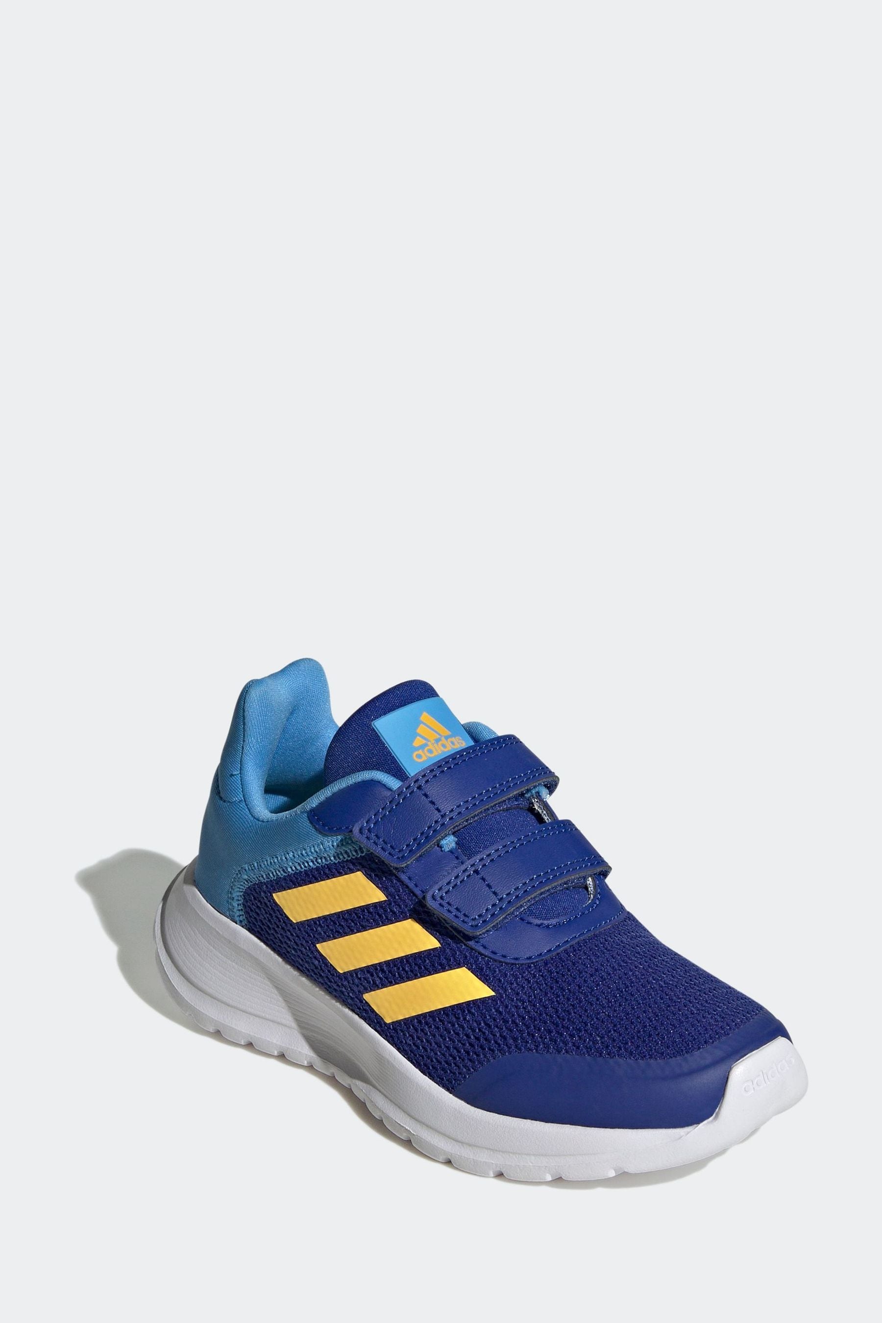 Blue/Yellow adidas Kids Sportswear Tensaur Run Trainers