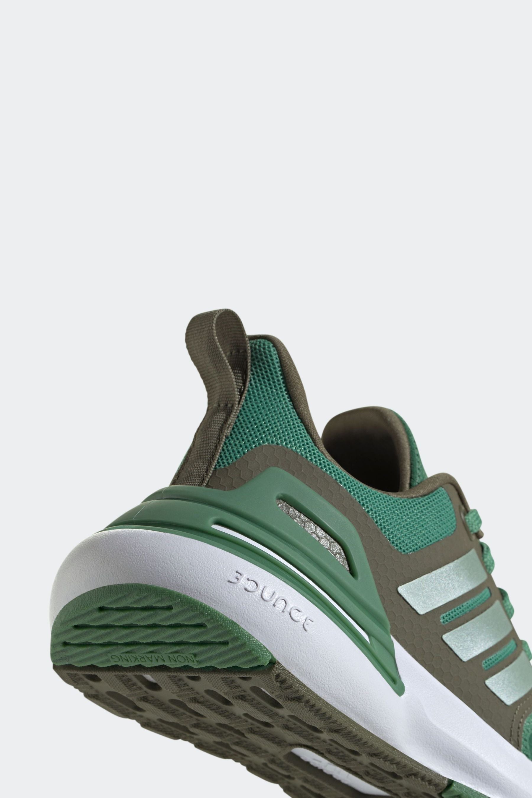 Green adidas Kids Sportswear Rapidasport Bounce Lace Trainers