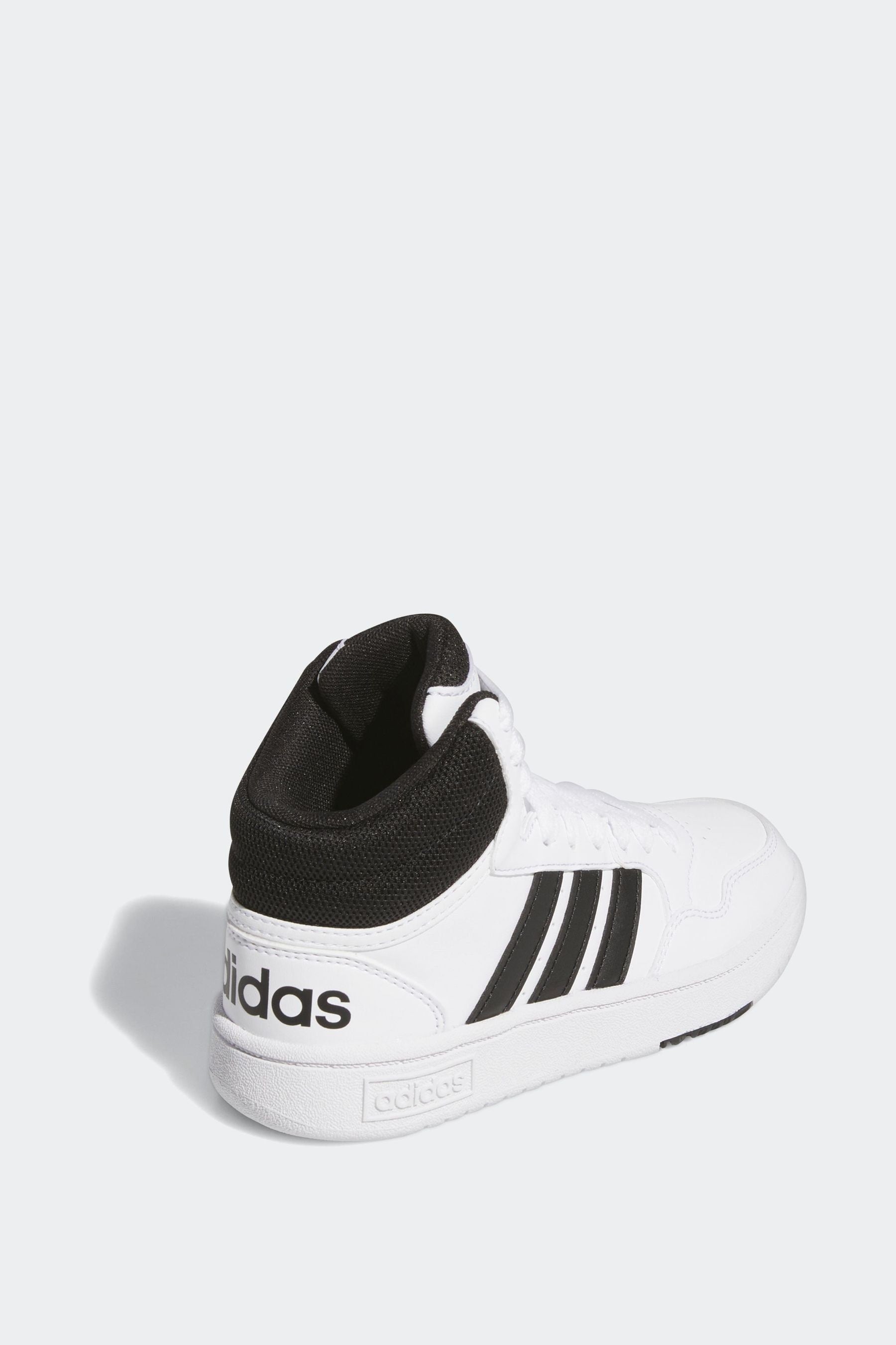 White/black adidas Hoops Mid Shoes