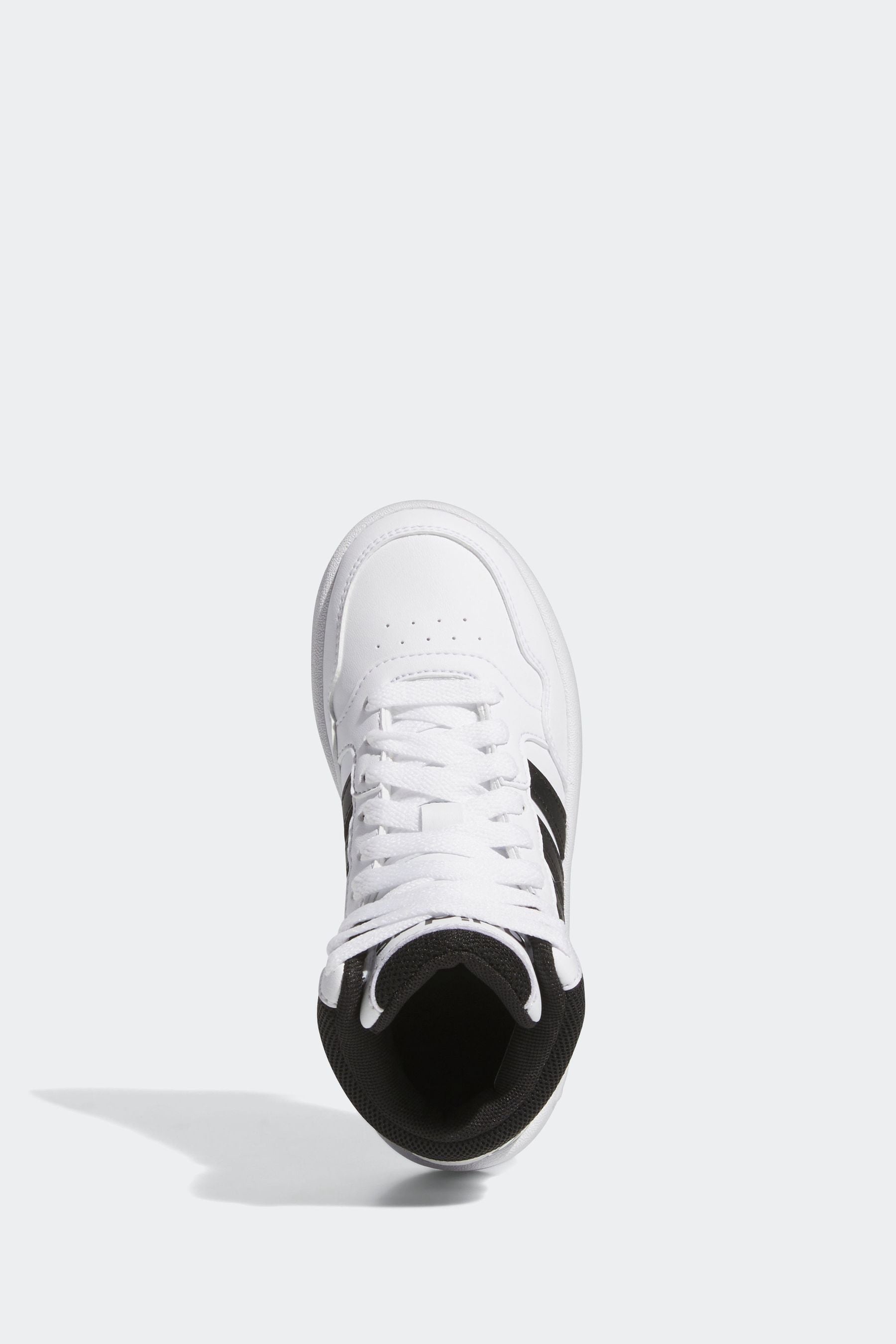 White/black adidas Hoops Mid Shoes