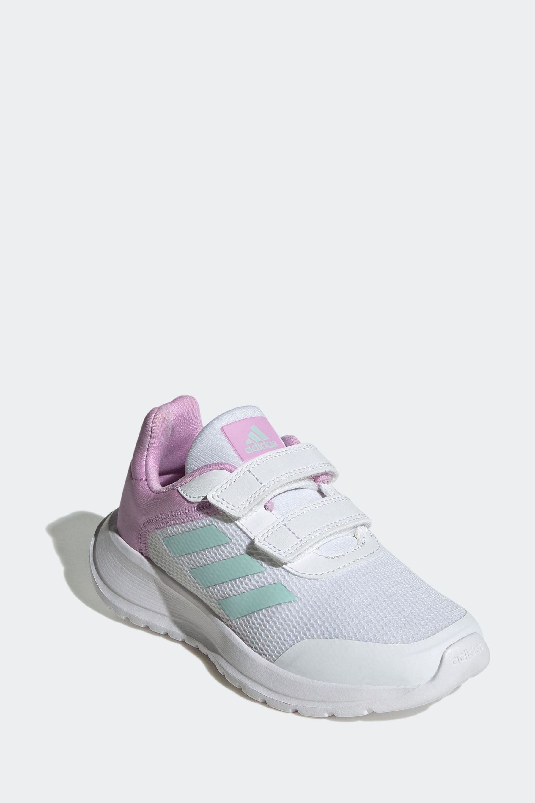 White/Green/Pink adidas Kids Sportswear Tensaur Run Trainers