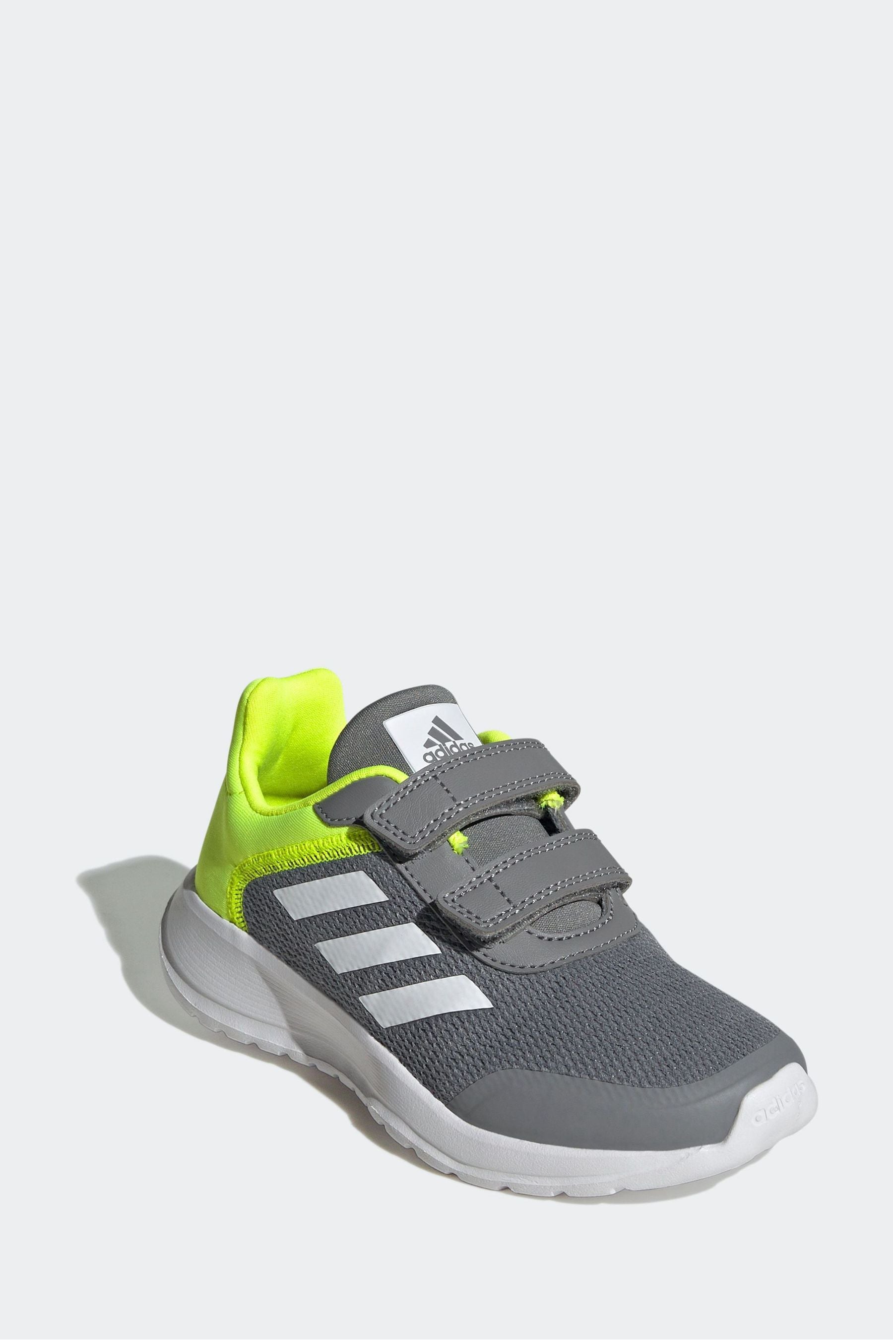 adidas Grey/Green Kids Sportswear Tensaur Run Trainers