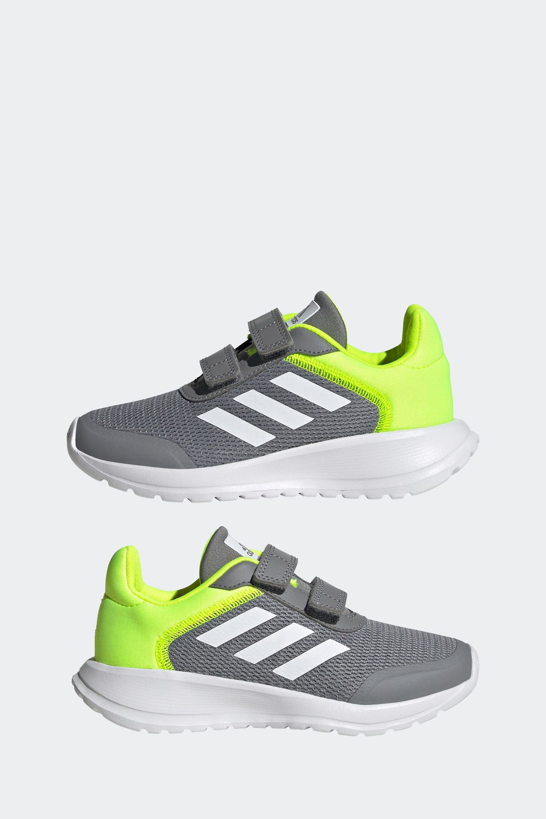 adidas Grey/Green Kids Sportswear Tensaur Run Trainers