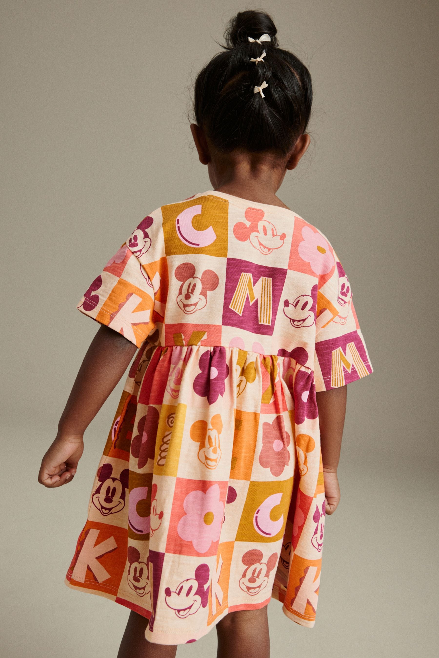 Orange Mickey Mouse Dress (3mths-7yrs)