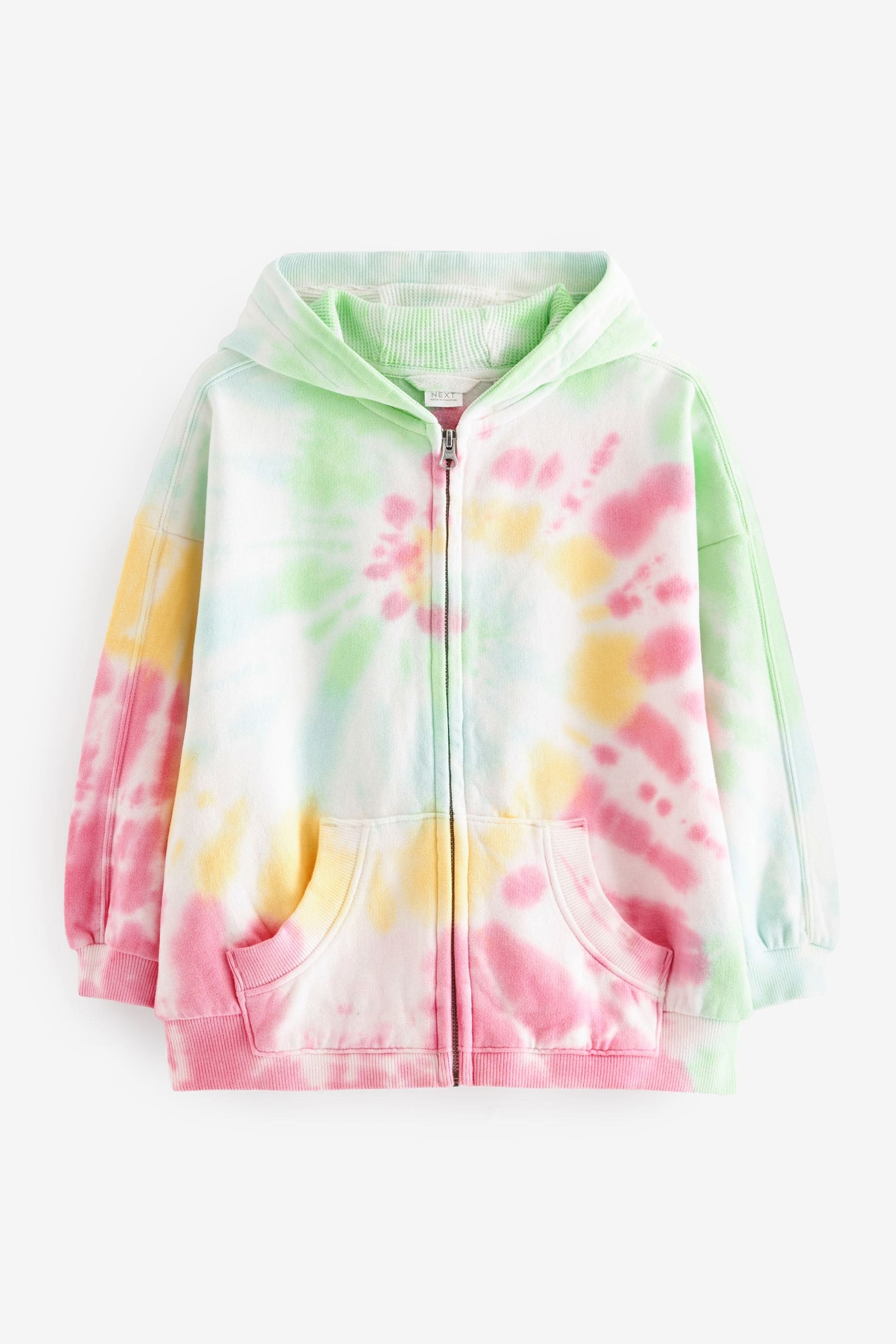 Multi Swirl Tie Dye Zip Through Hoodie (3-16yrs)