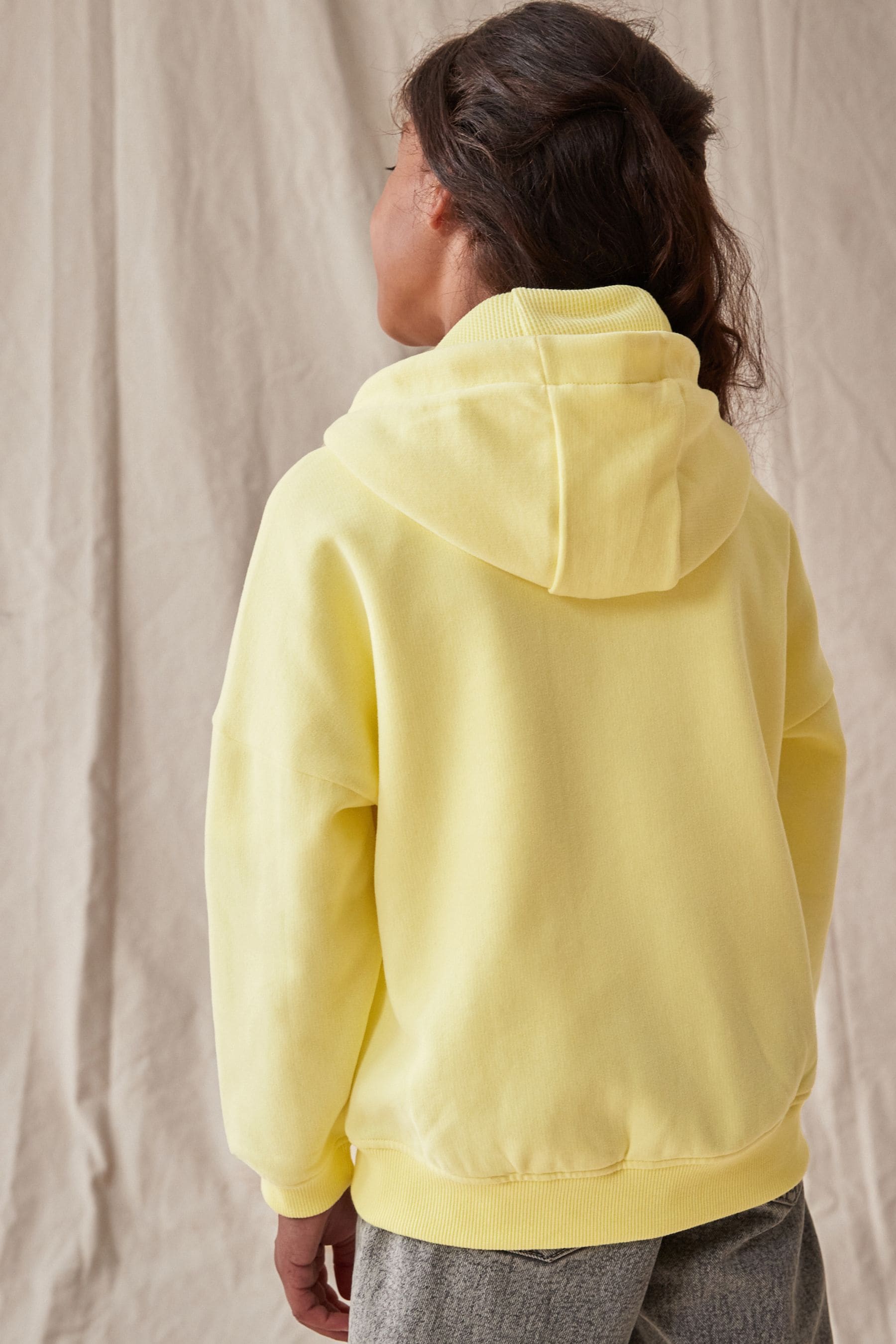 Yellow Zip Through Hoodie (3-16yrs)