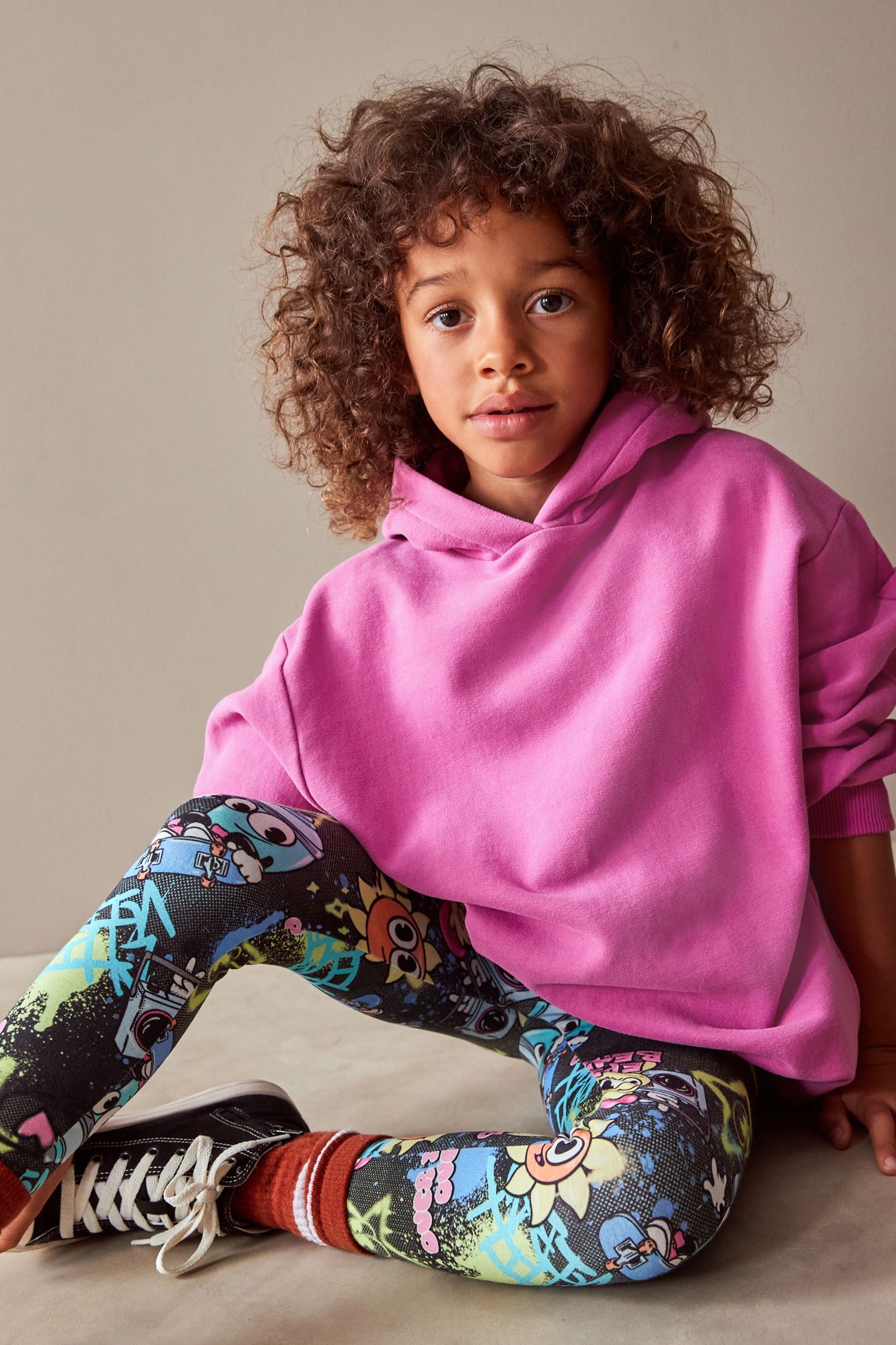 Bright Pink Longline Hoodie (3-16yrs)