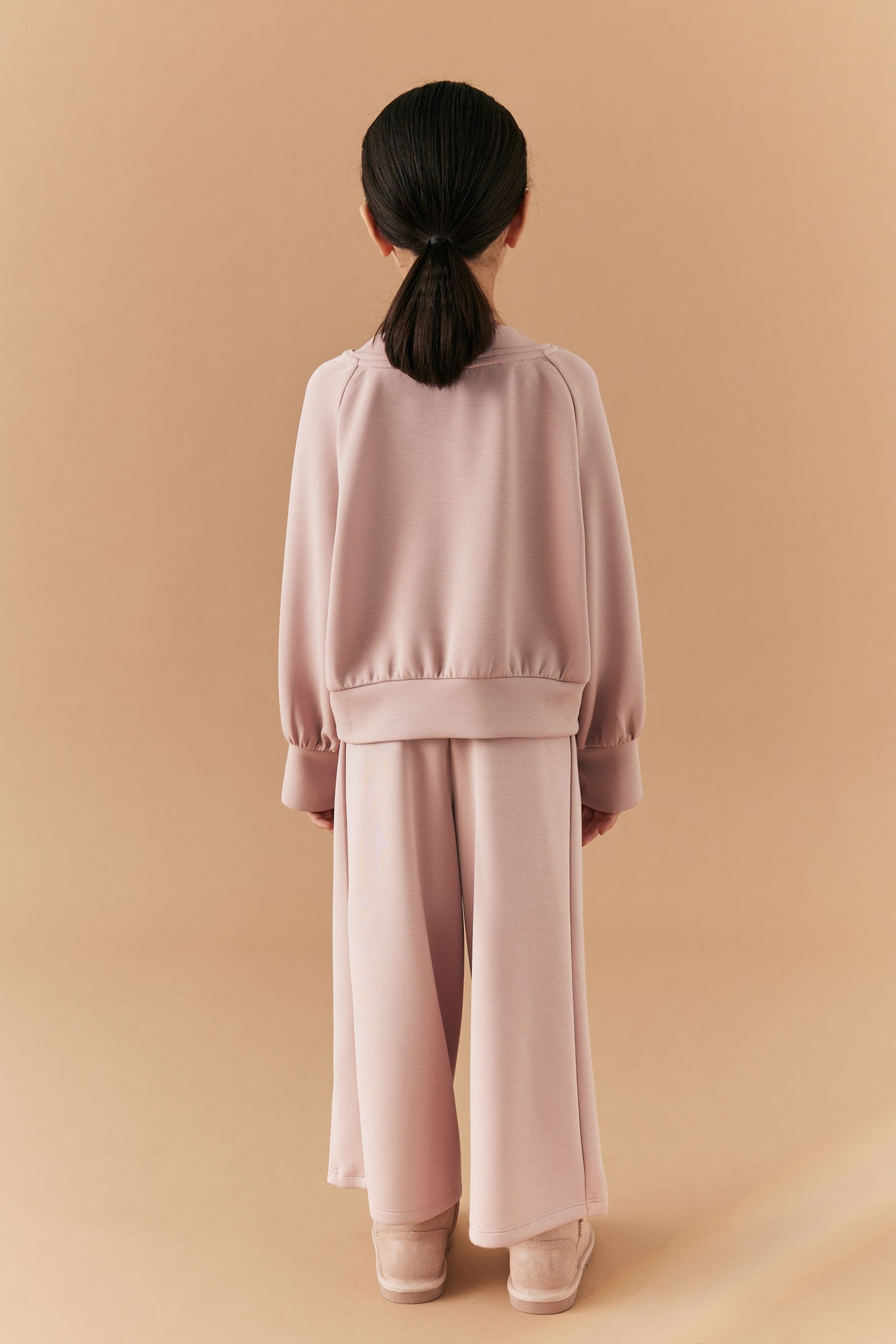 Pink Modal Sweatshirt And Wide Leg Trousers (3-16yrs)