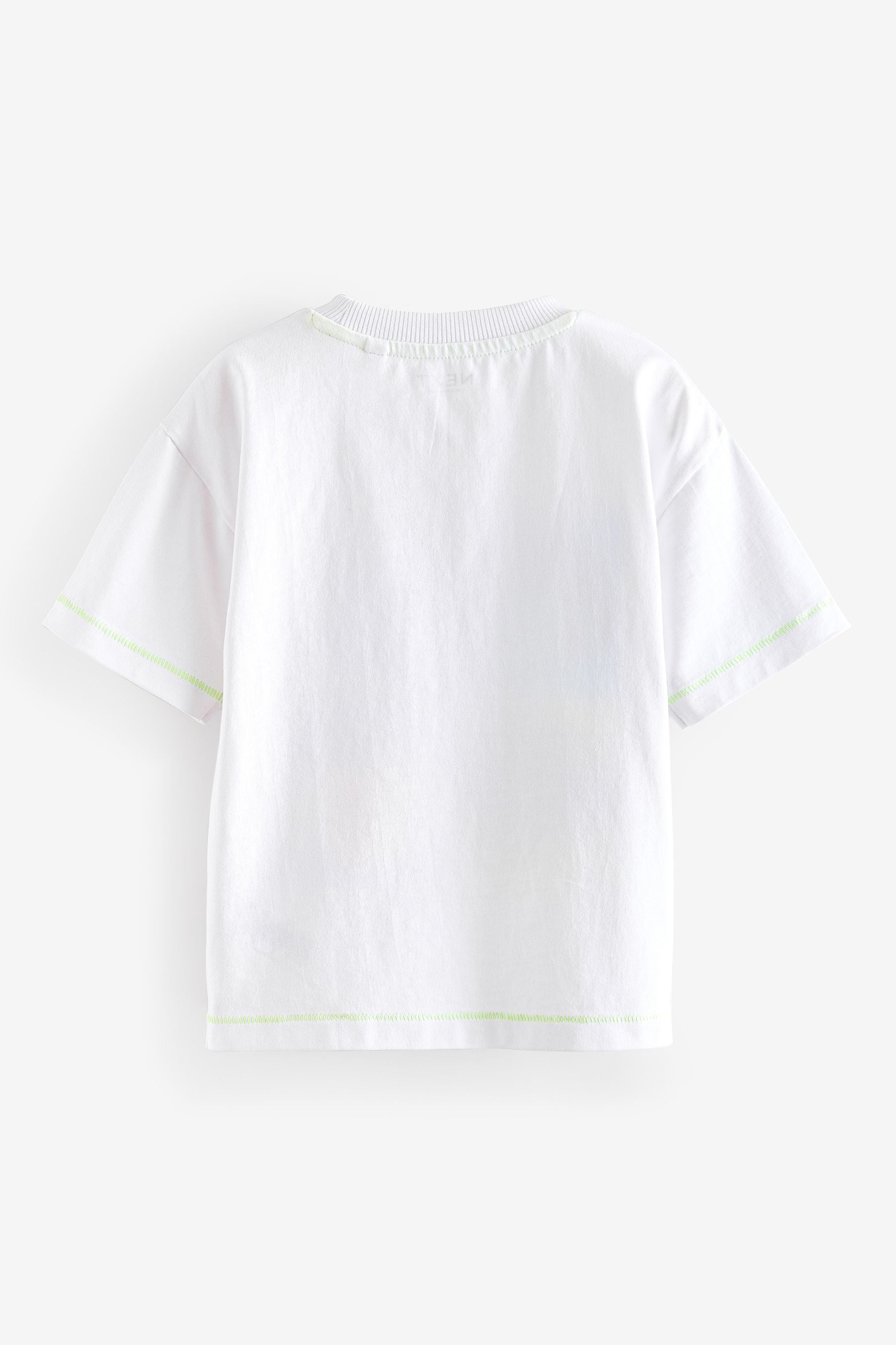 White/Green 100% Cotton Short Sleeve Character T-Shirt (3mths-7yrs)