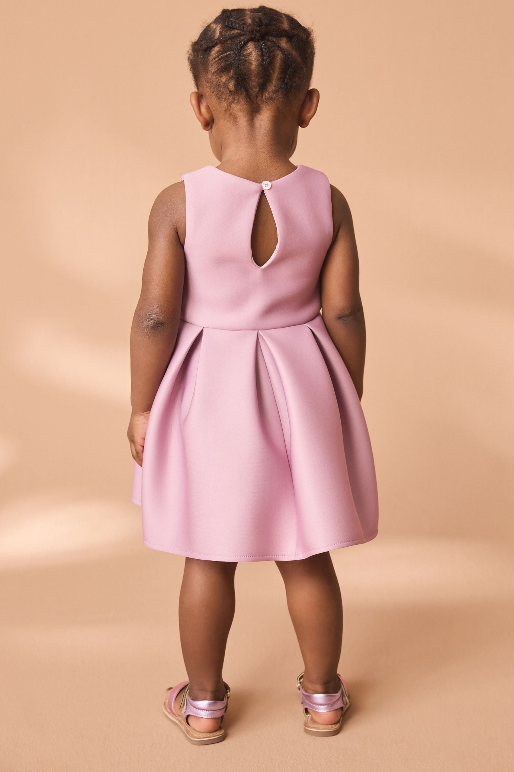 Bright Pink Bow Party Dress (3mths-7yrs)