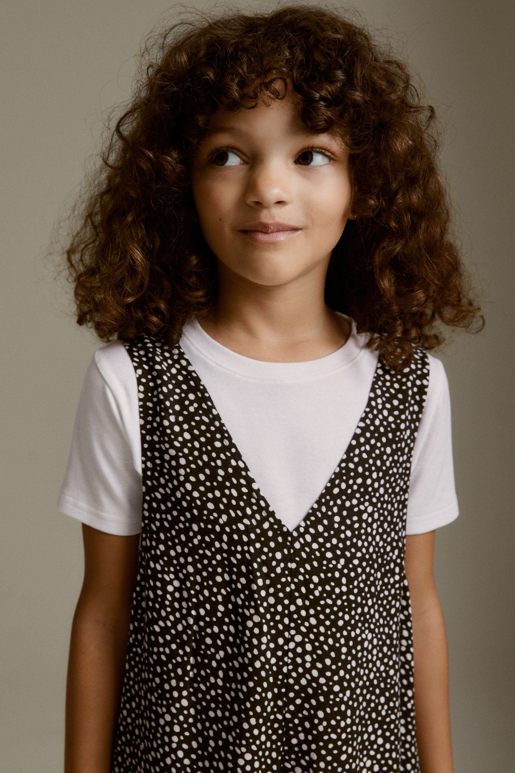 Black/White Spot Jumpsuit And T-Shirt Set (3-16yrs)