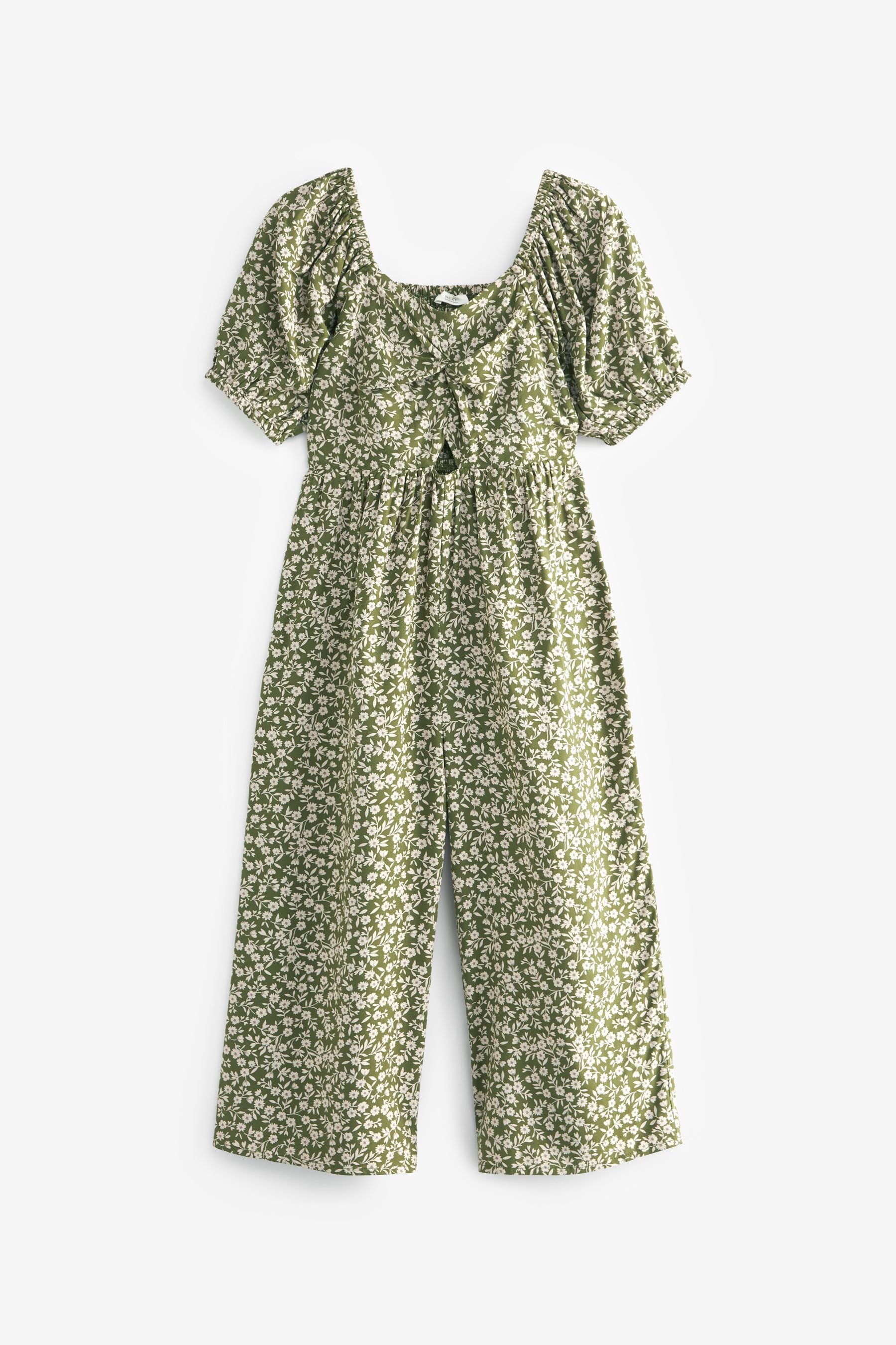 Olive Green Printed Jumpsuit (3-16yrs)