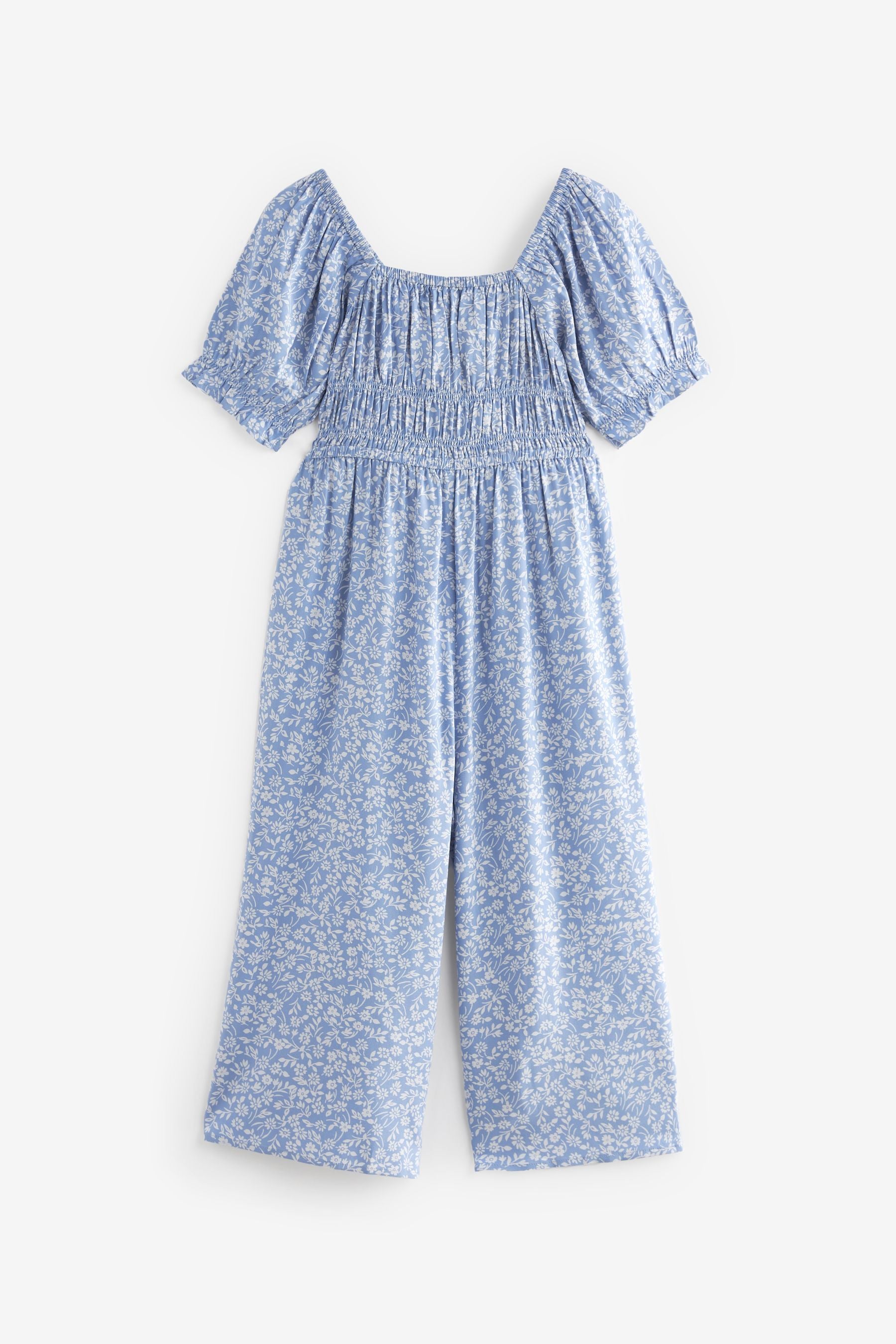 Blue Ditsy Printed Jumpsuit (3-16yrs)