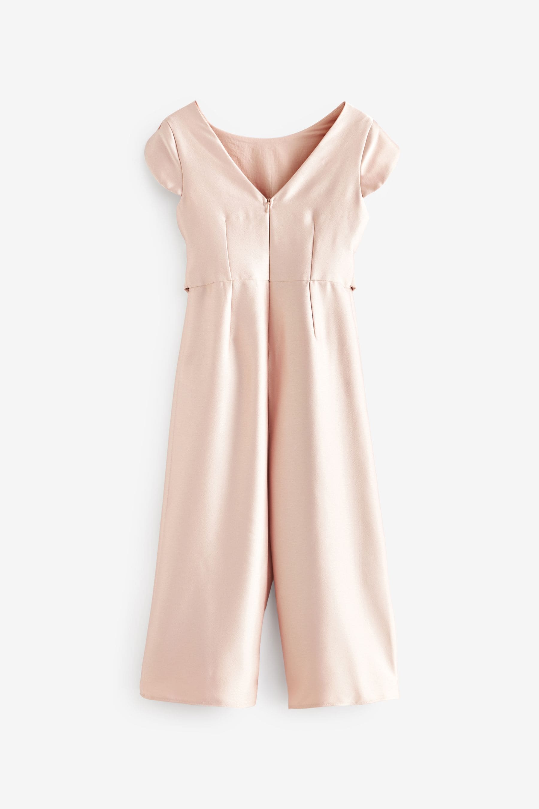 Pink Satin Bridesmaid Jumpsuit (3-16yrs)