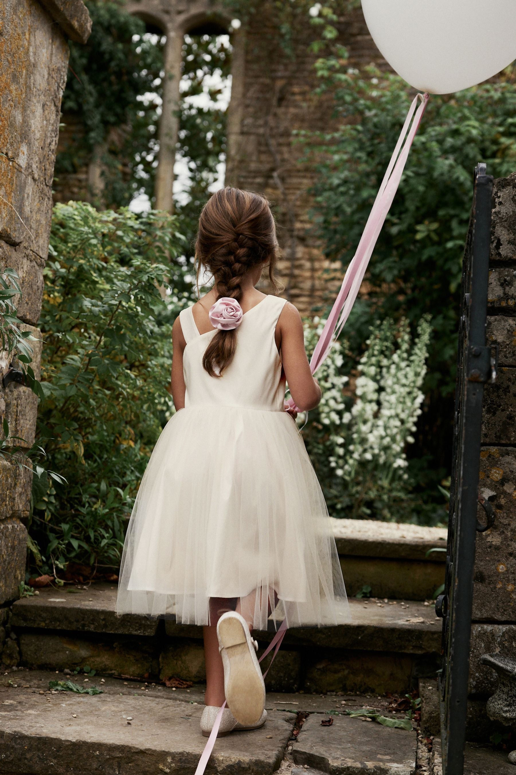 Cream Corsage Flower Girl Dress (3-16yrs)