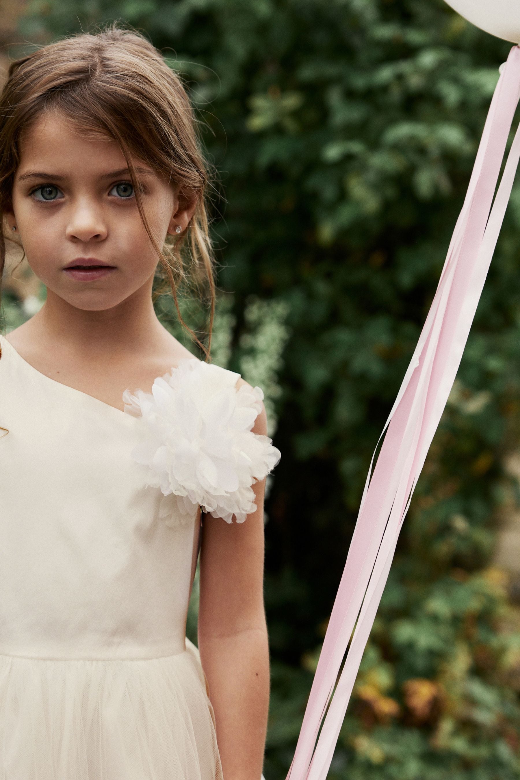 Cream Corsage Flower Girl Dress (3-16yrs)