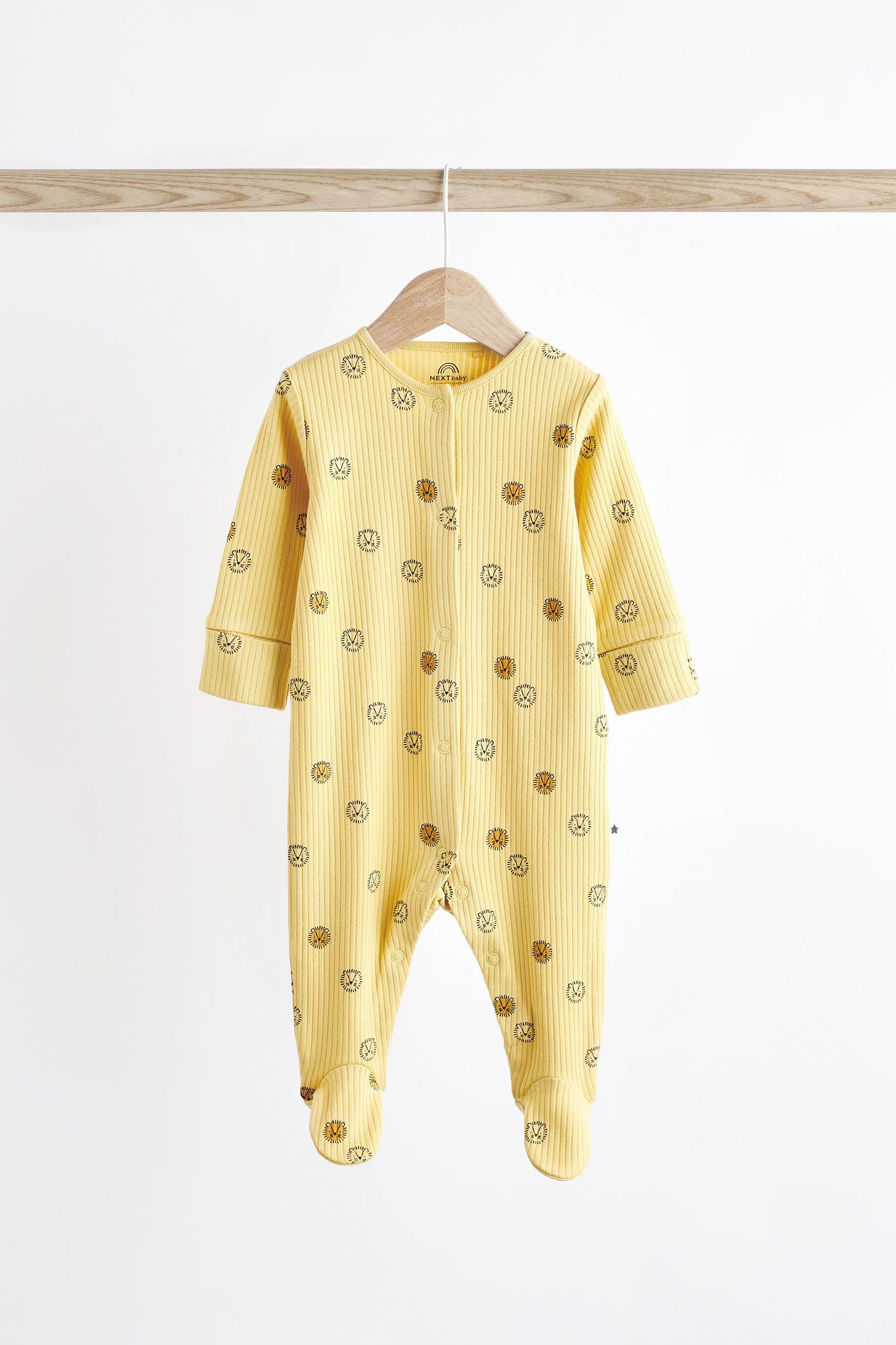 Muted Miniprint Baby Sleepsuit 5 Pack (0mths-2yrs)