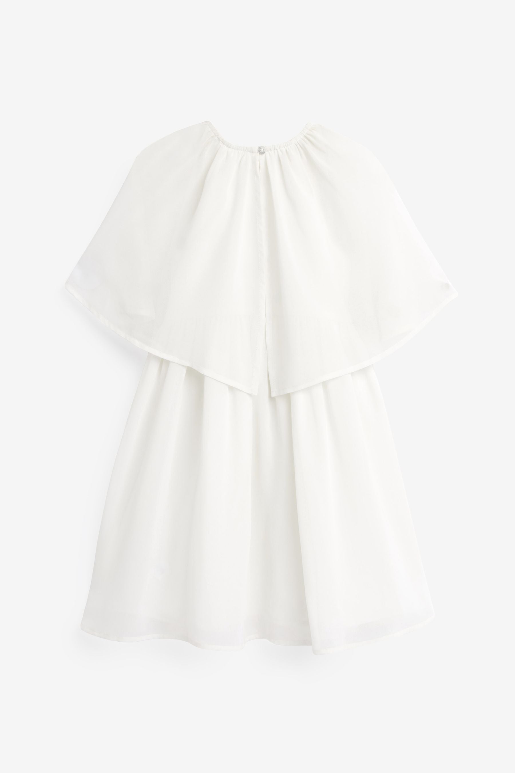 Ivory Cream Beaded Cape Dress (3-12yrs)