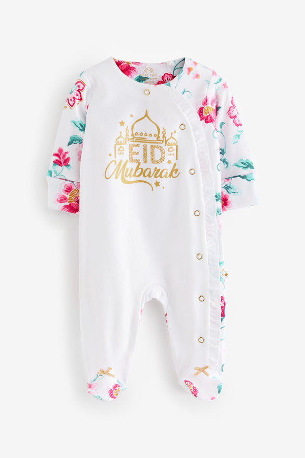 Floral Baby Eid Sleepsuit (0mths-2yrs)