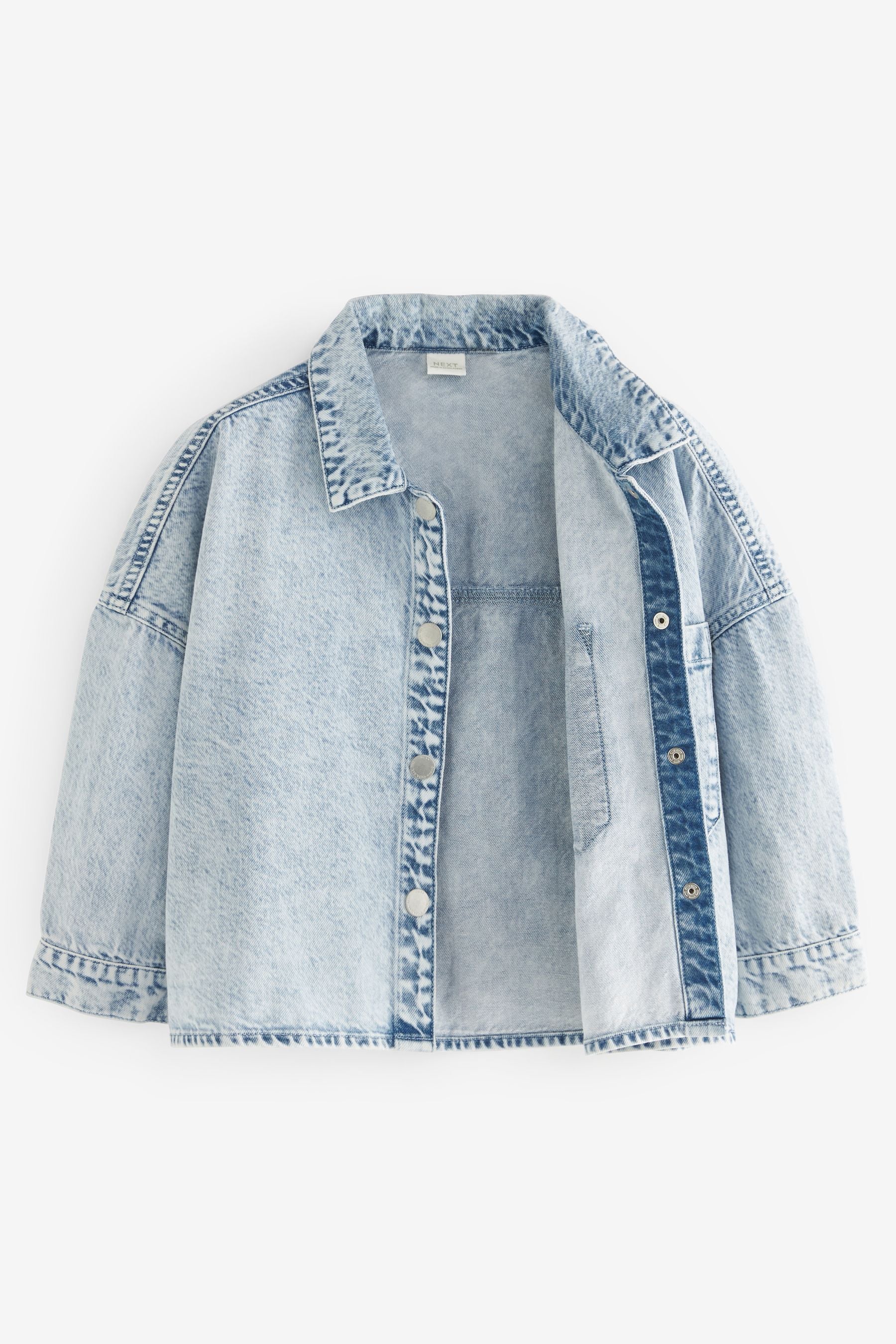 Pale Blue Boxy Denim Shacket (3-16yrs)