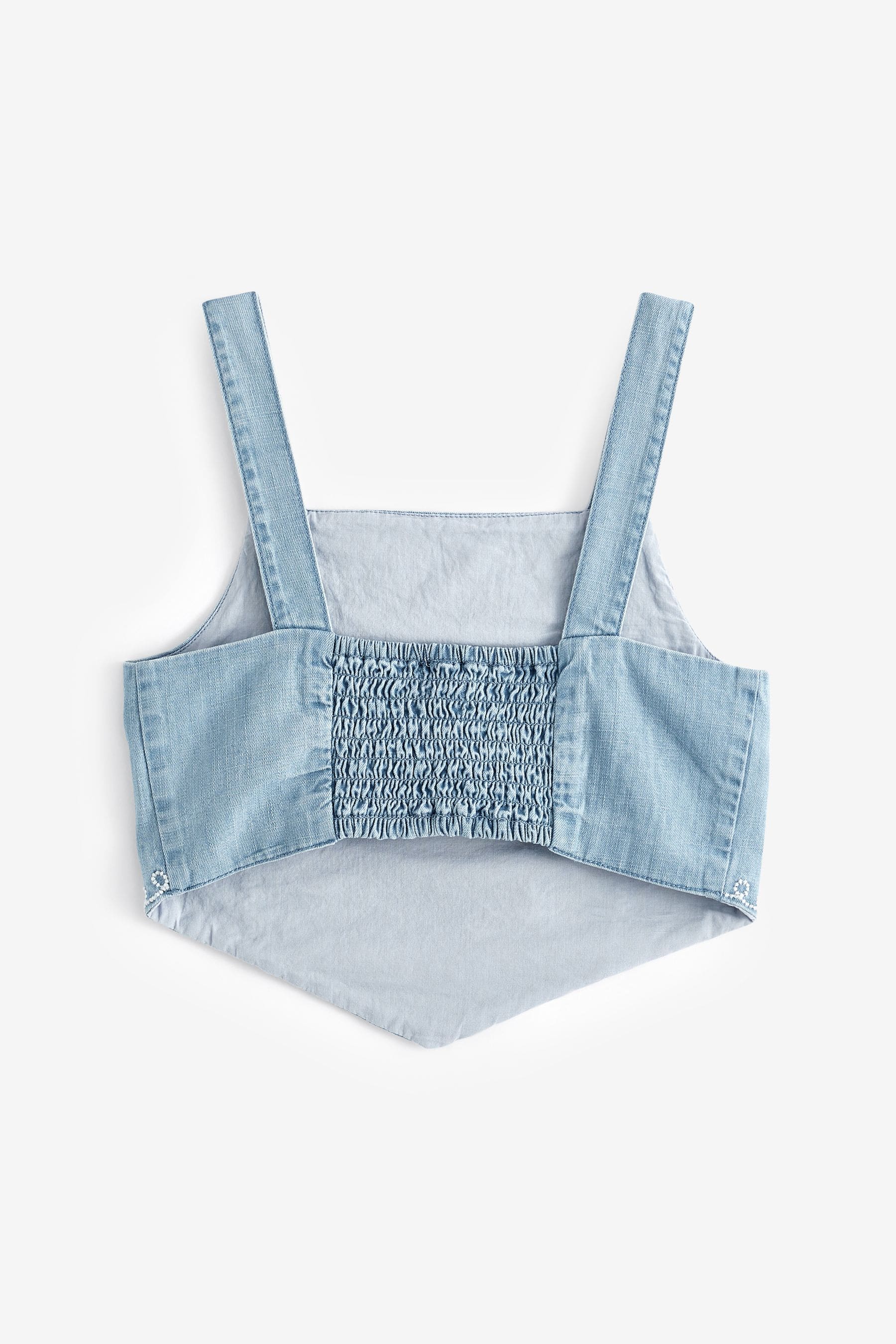 Blue Denim Embroidered Cami Top (3-16yrs)