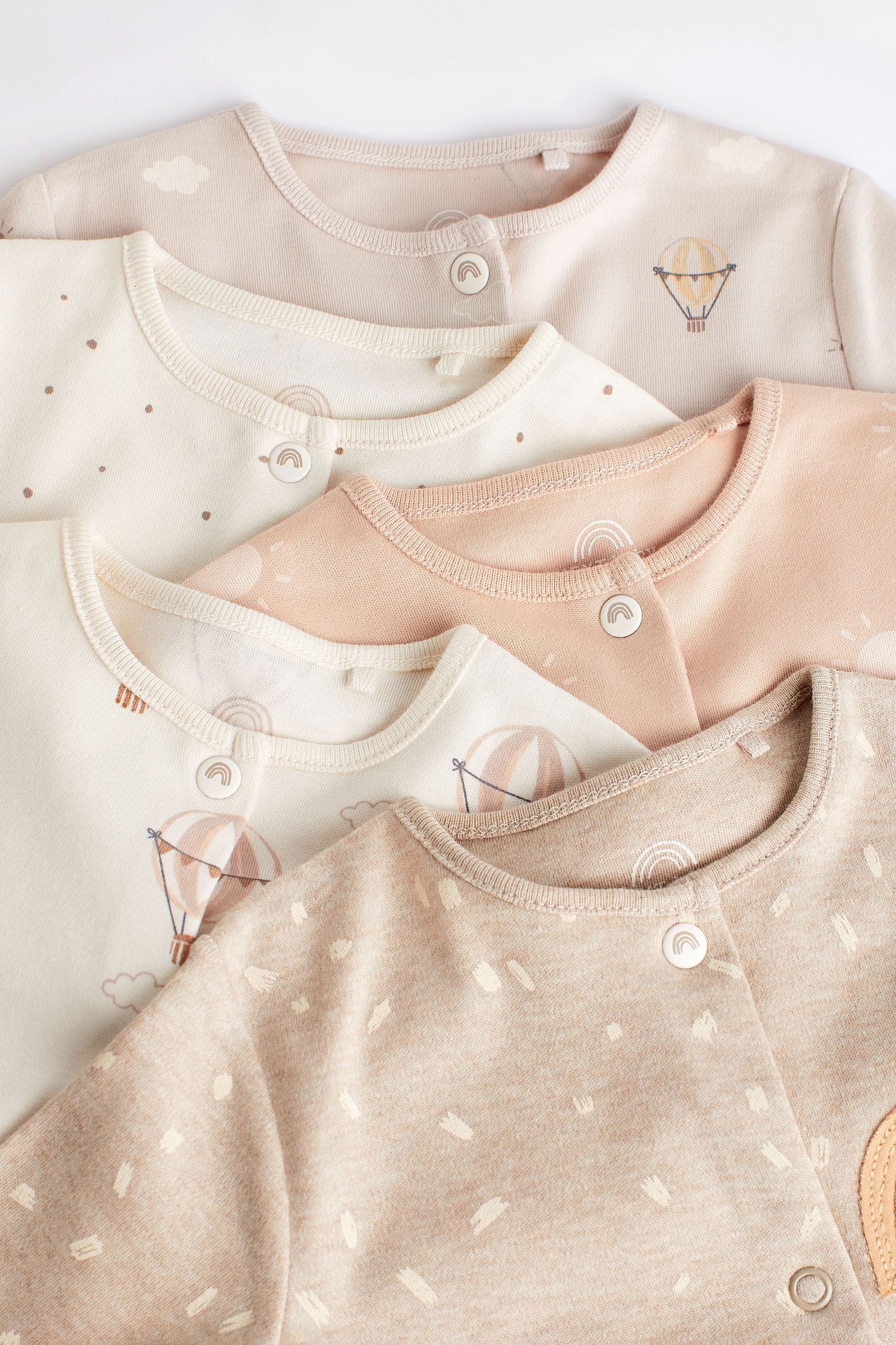 Neutral Baby Sleepsuits 5 Pack (0mths-2yrs)