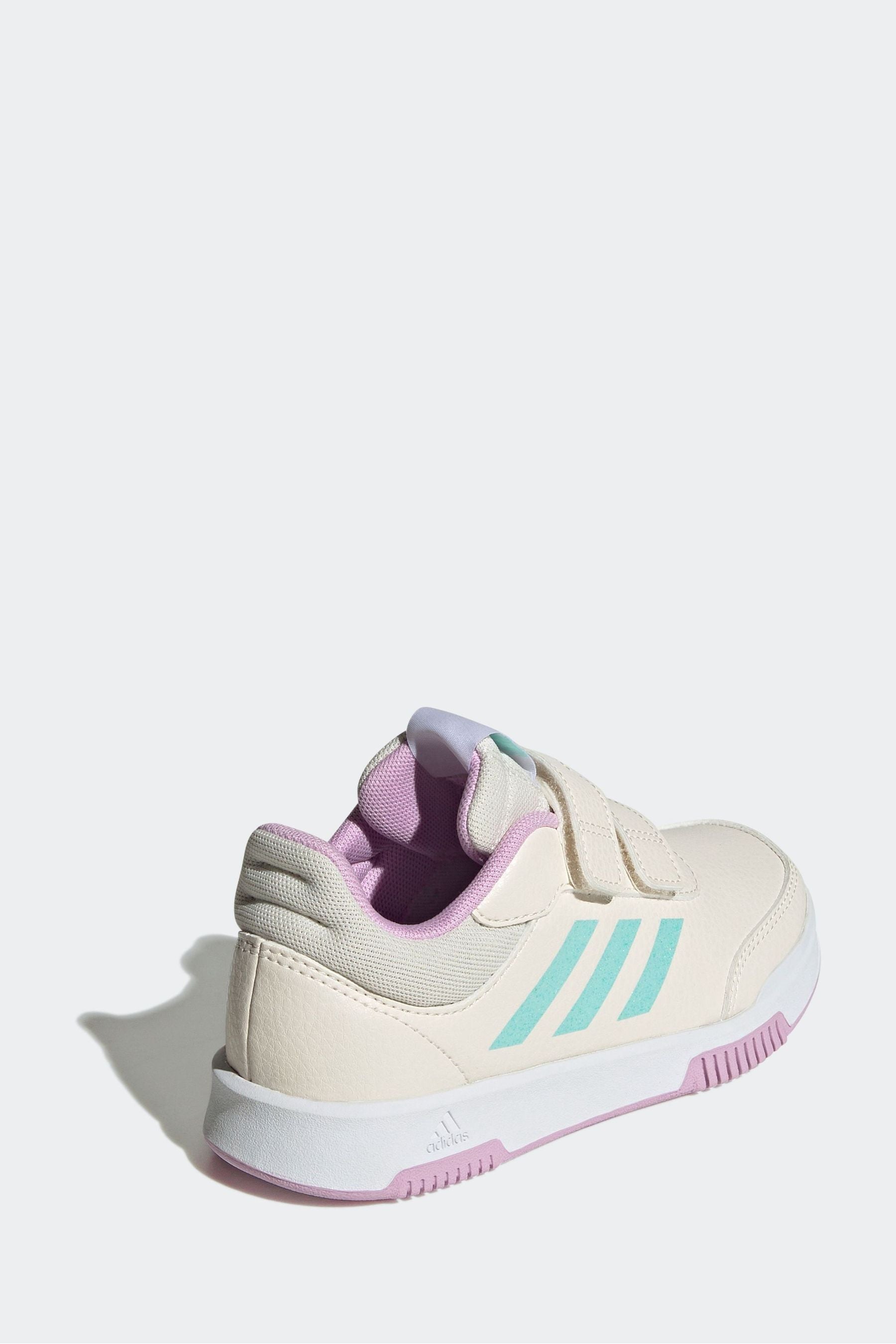 Cream/Pink adidas Kids Sportswear Tensaur Hook And Loop Trainers