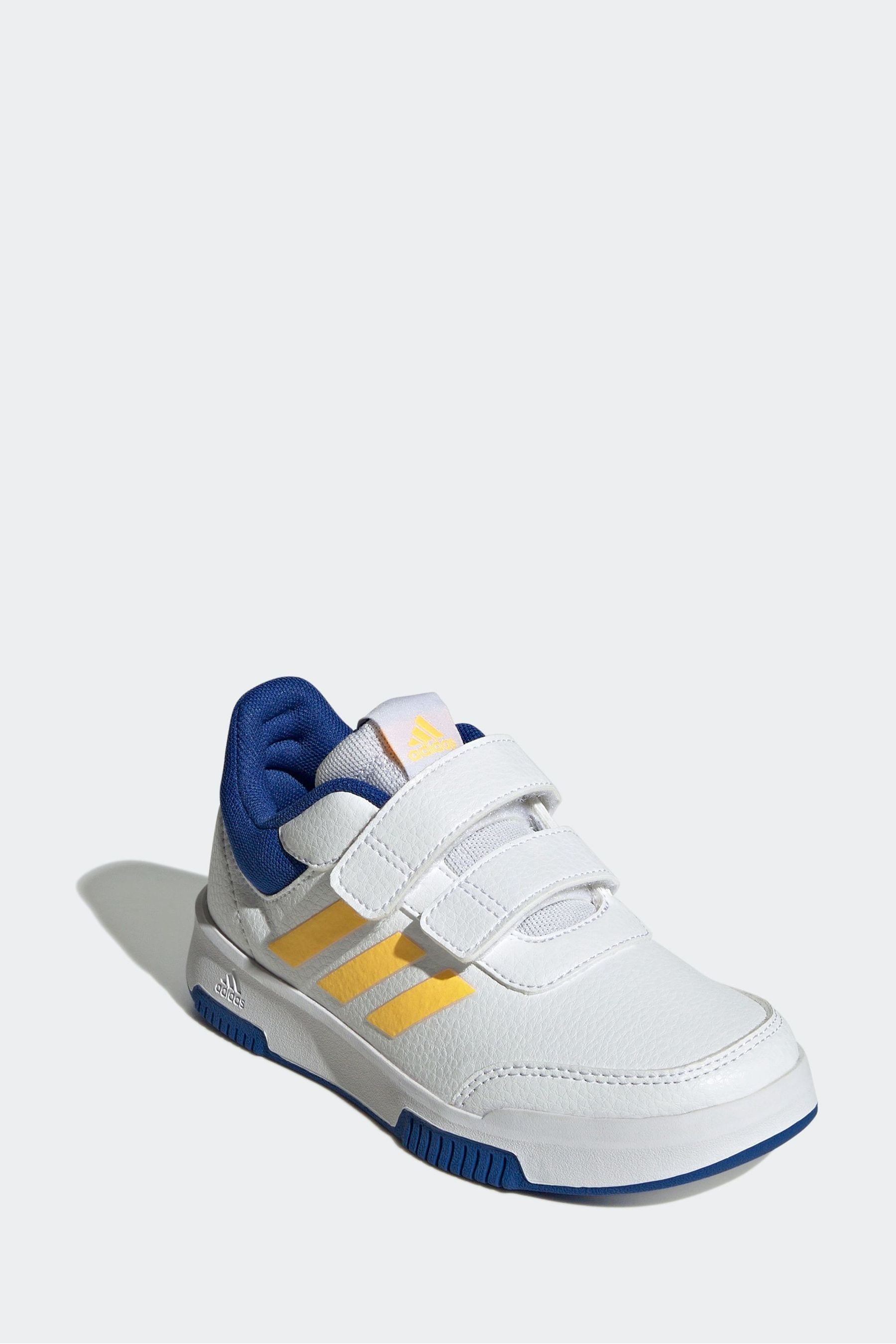 Blue/Yellow adidas Tensaur Hook and Loop Shoes