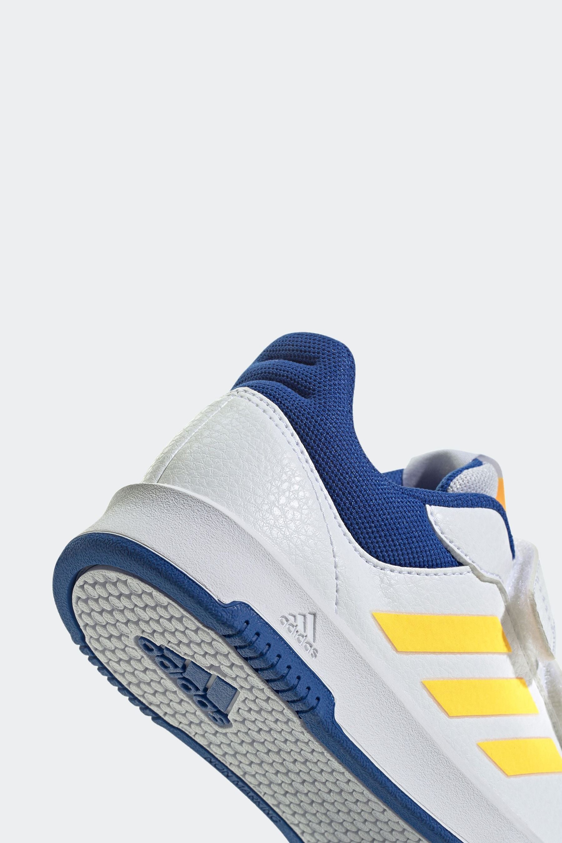 Blue/Yellow adidas Tensaur Hook and Loop Shoes