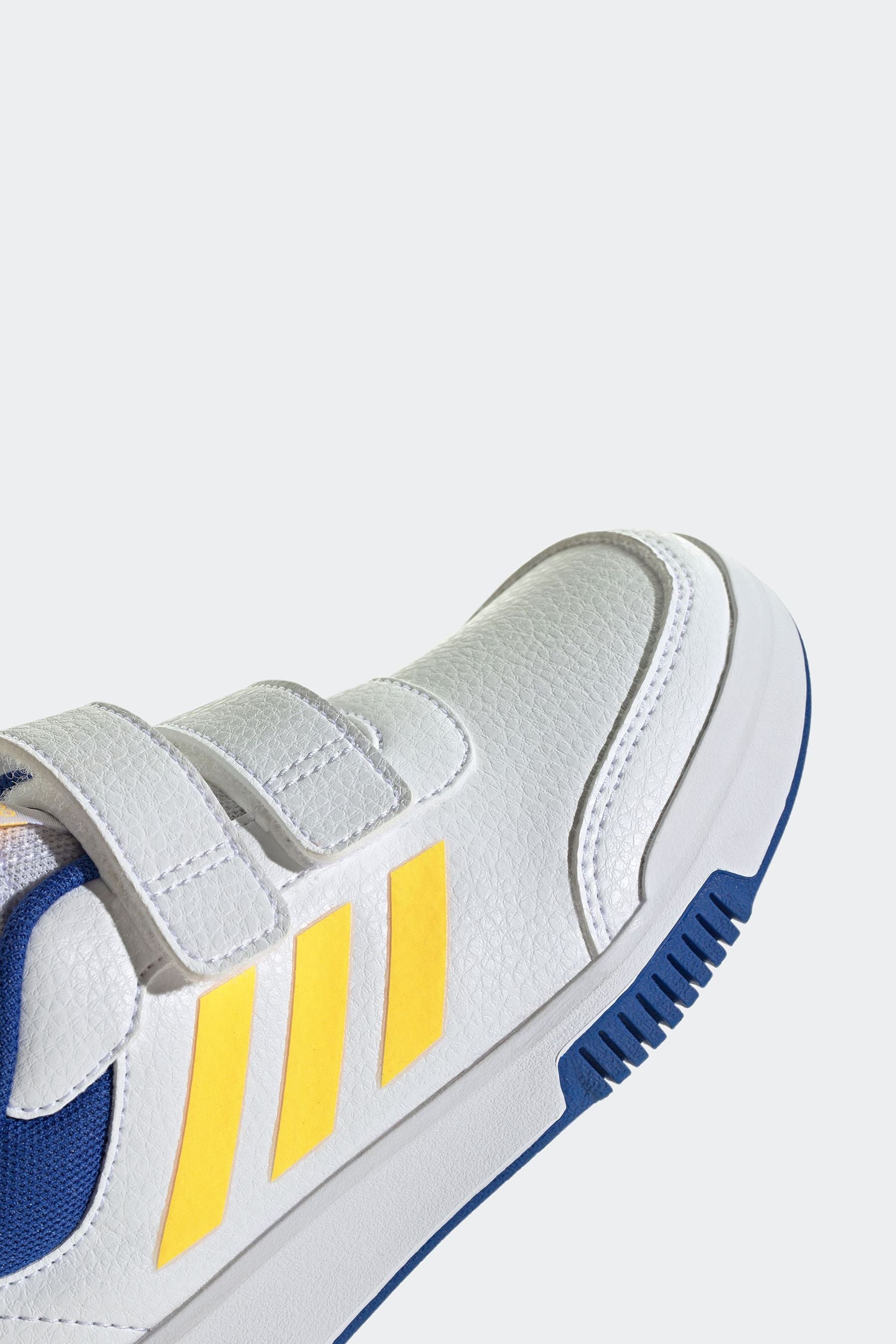 Blue/Yellow adidas Tensaur Hook and Loop Shoes