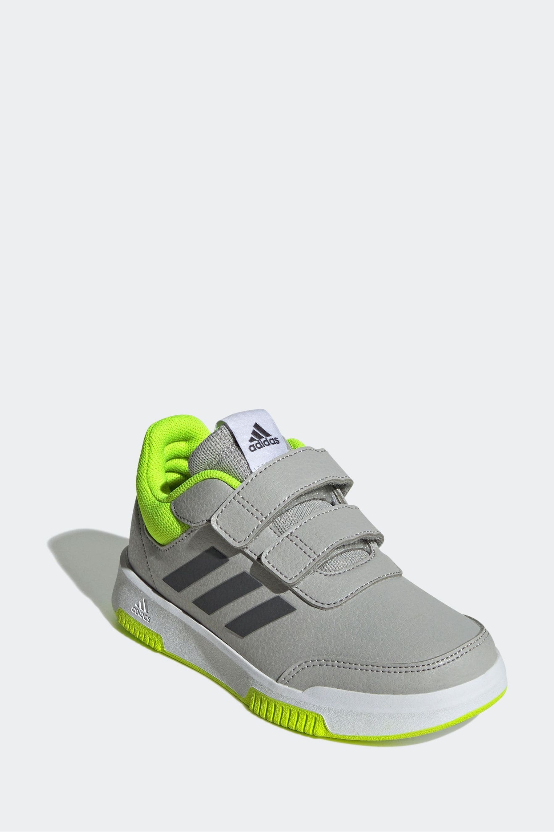 Grey adidas Tensaur Hook and Loop Shoes