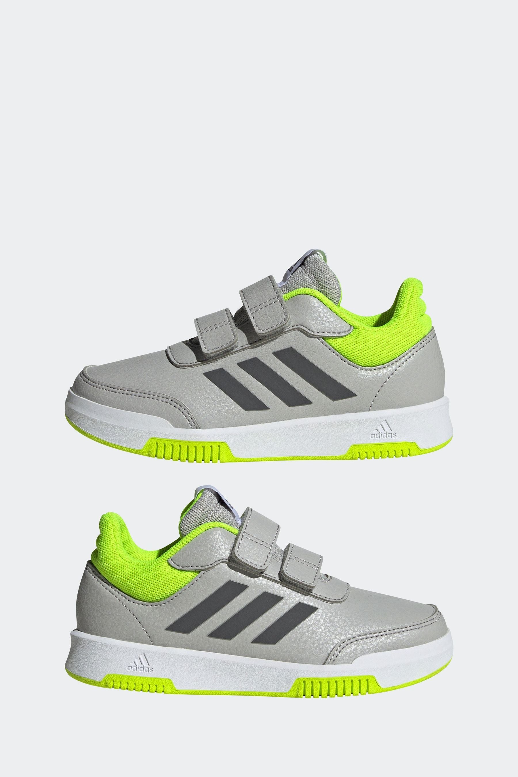 Grey adidas Tensaur Hook and Loop Shoes