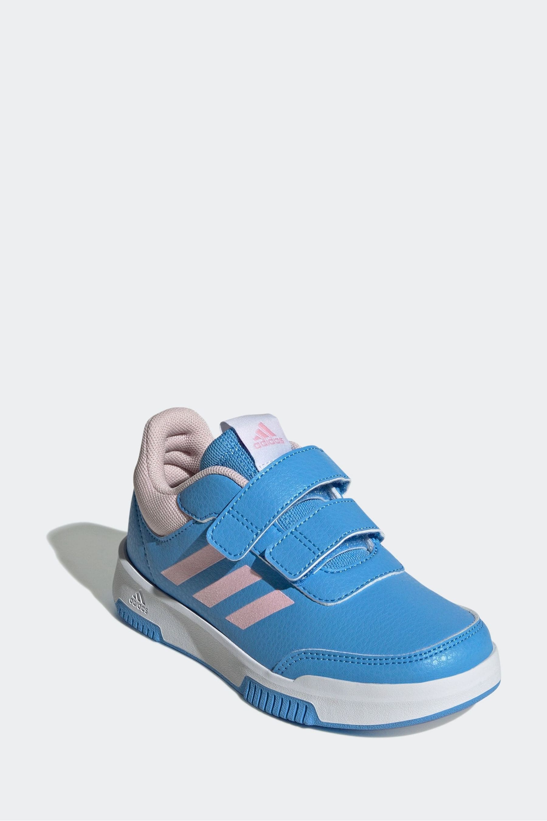 Blue/Pink adidas Kids Sportswear Tensaur Hook And Loop Trainers