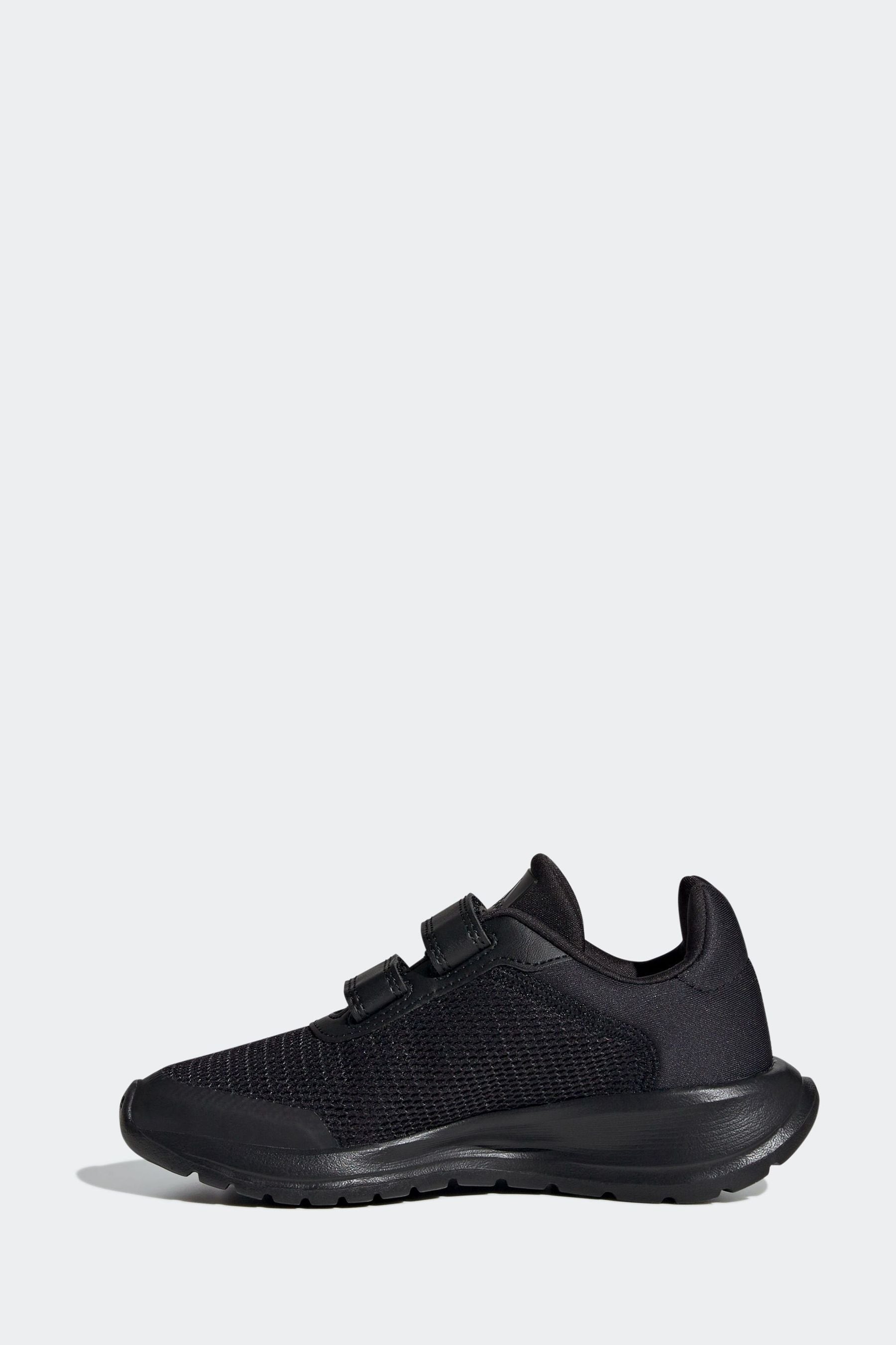 adidas Black Hook and Loop Kids Sportswear Tensaur Run Trainers