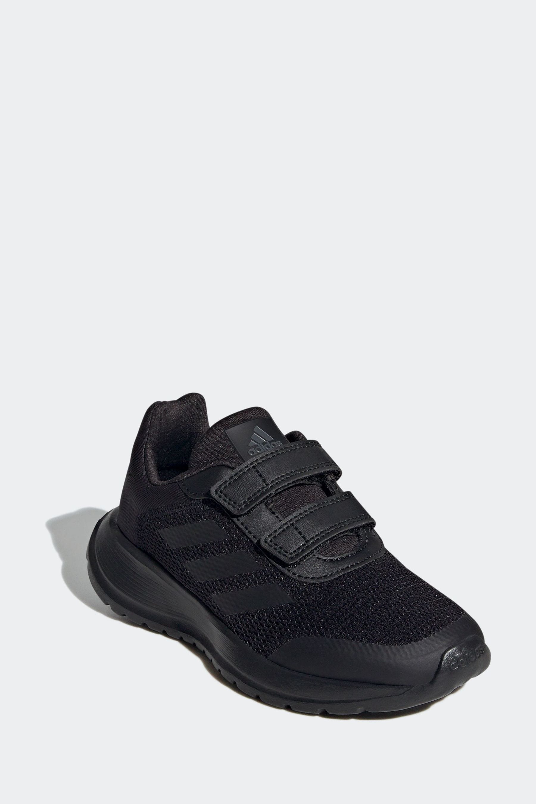 adidas Black Hook and Loop Kids Sportswear Tensaur Run Trainers