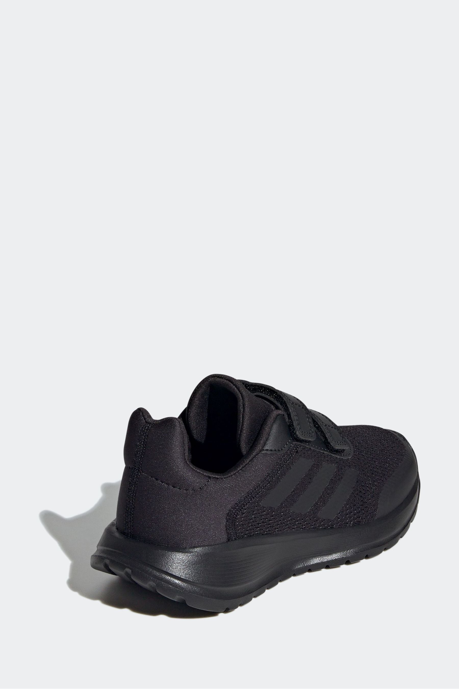 adidas Black Hook and Loop Kids Sportswear Tensaur Run Trainers