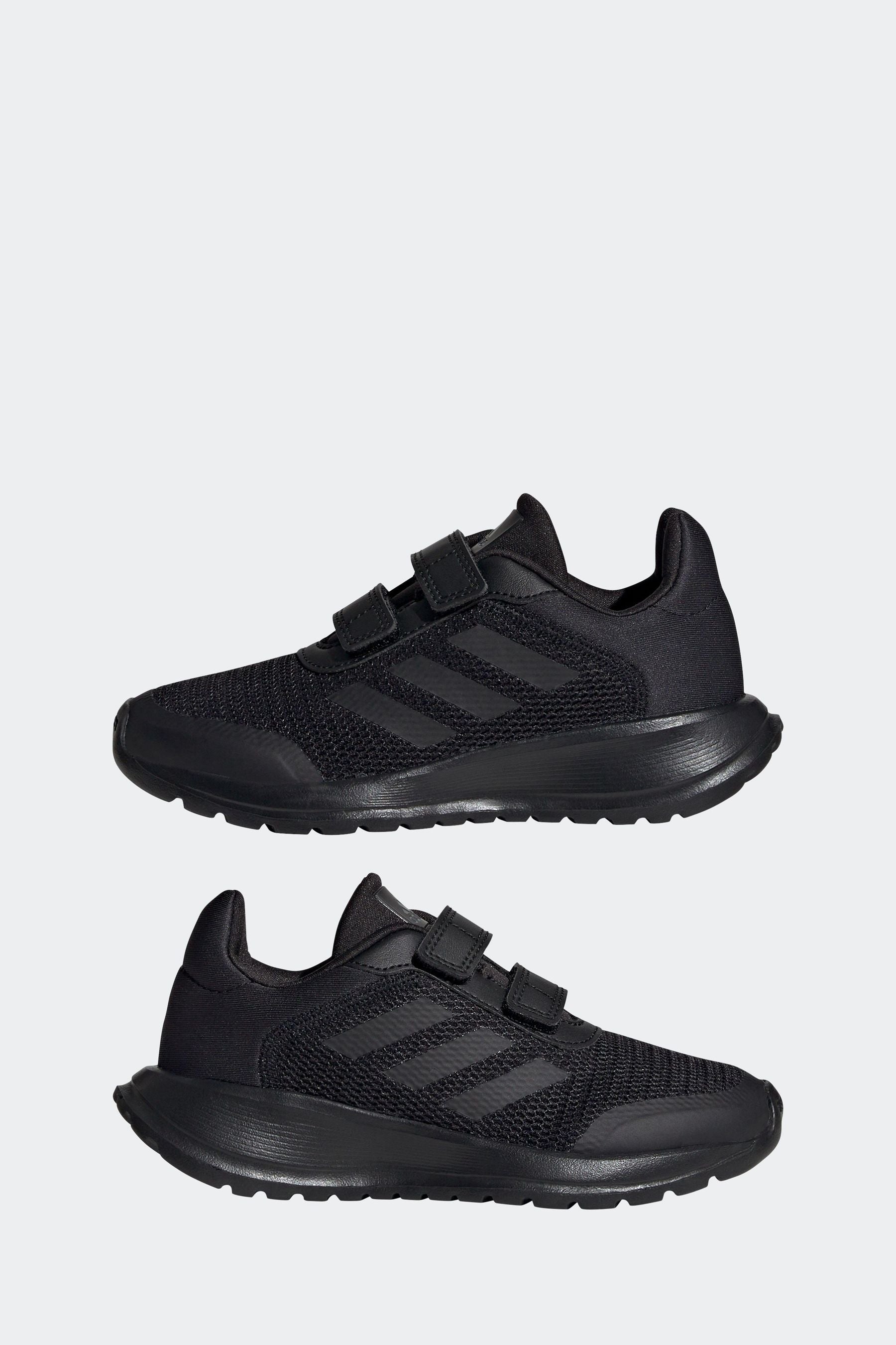 adidas Black Hook and Loop Kids Sportswear Tensaur Run Trainers