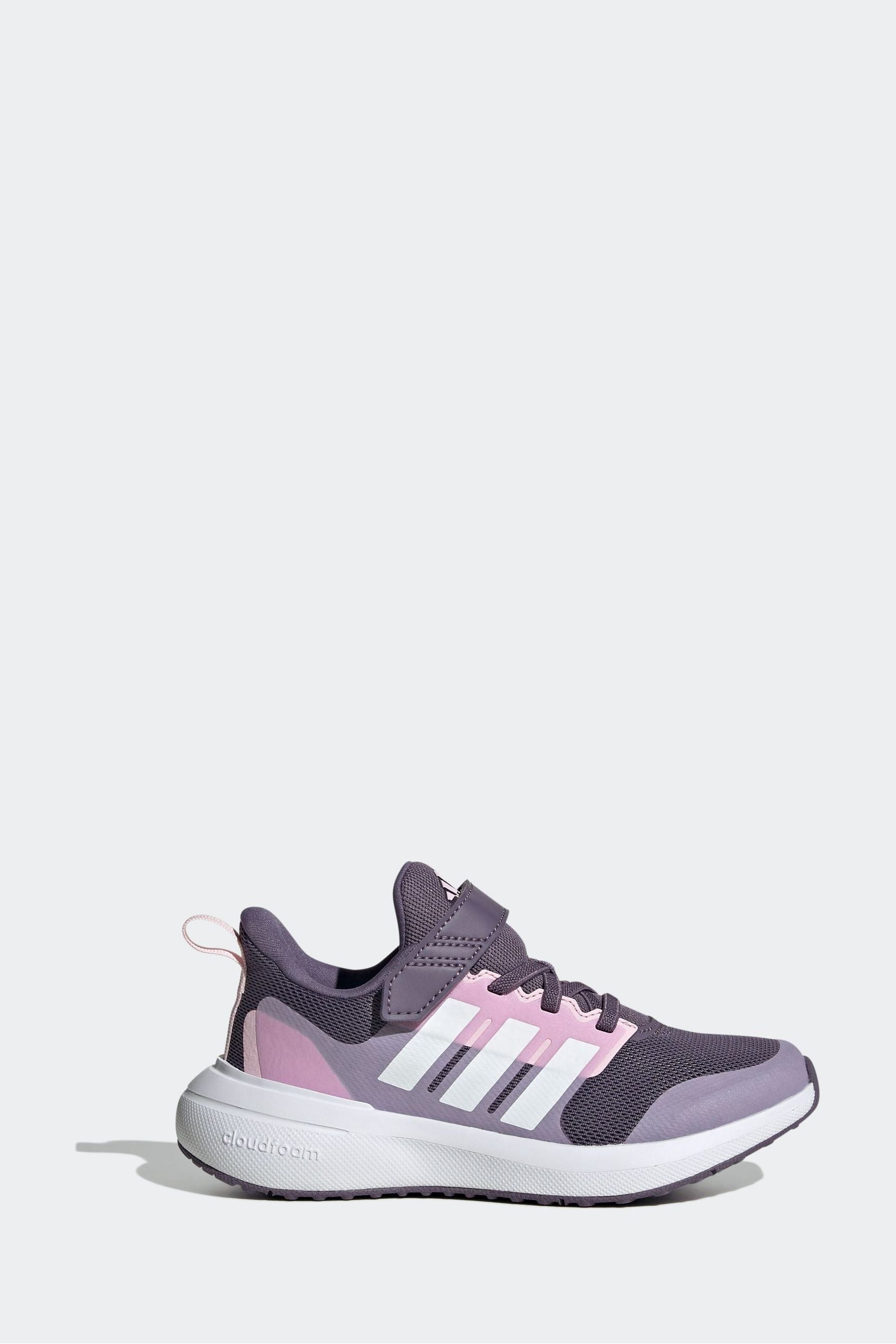 Purple adidas Kids Sportswear Fortarun 2.0 Cloudfoam Elastic Lace Top Strap Trainers