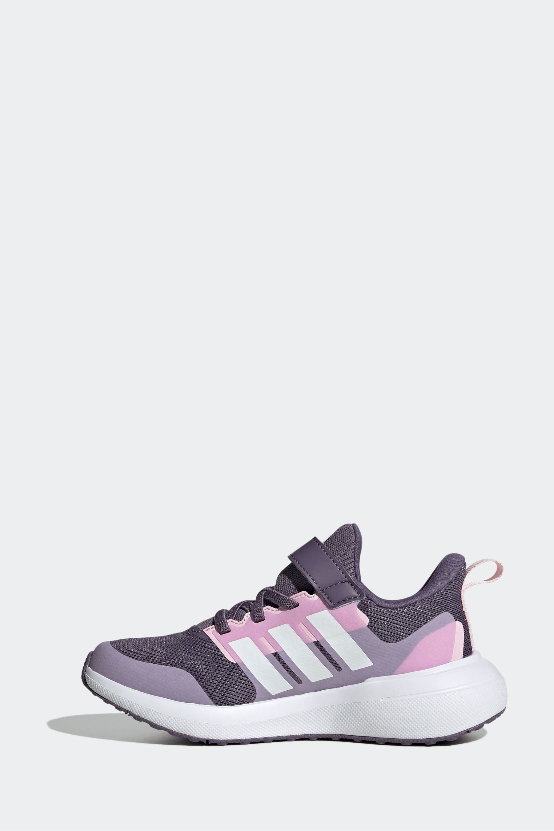 Purple adidas Kids Sportswear Fortarun 2.0 Cloudfoam Elastic Lace Top Strap Trainers