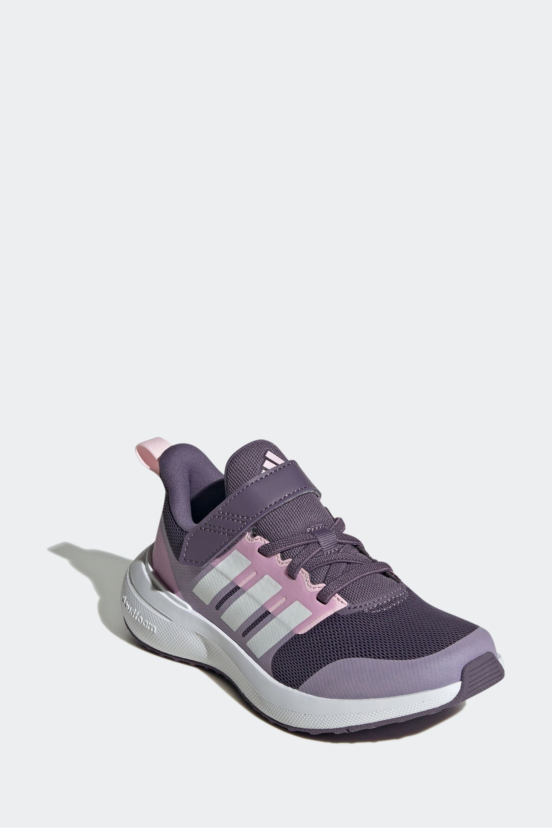 Purple adidas Kids Sportswear Fortarun 2.0 Cloudfoam Elastic Lace Top Strap Trainers