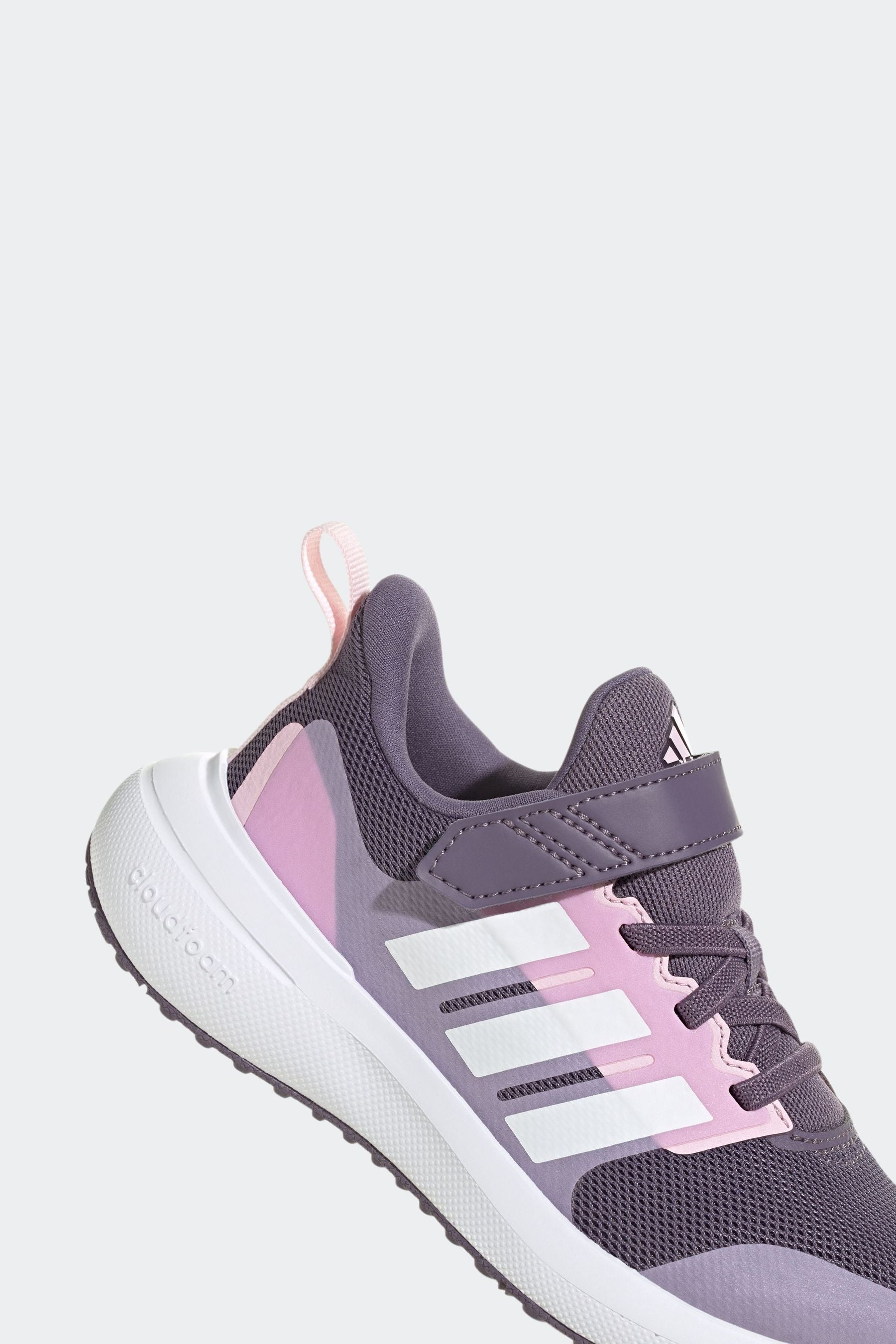 Purple adidas Kids Sportswear Fortarun 2.0 Cloudfoam Elastic Lace Top Strap Trainers