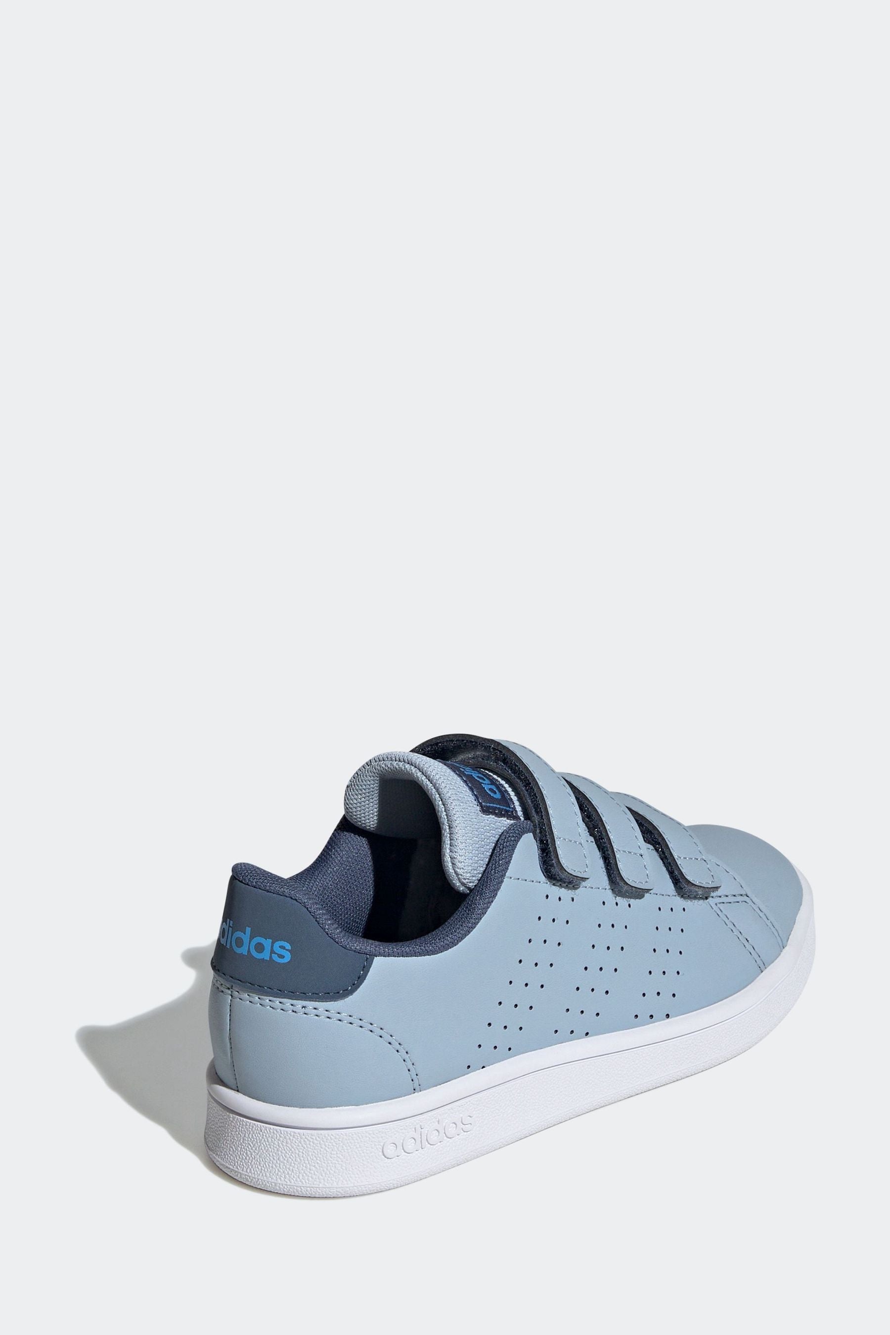 adidas Blue Sportswear Advantage Court Lifestyle Hook And Loop Trainers